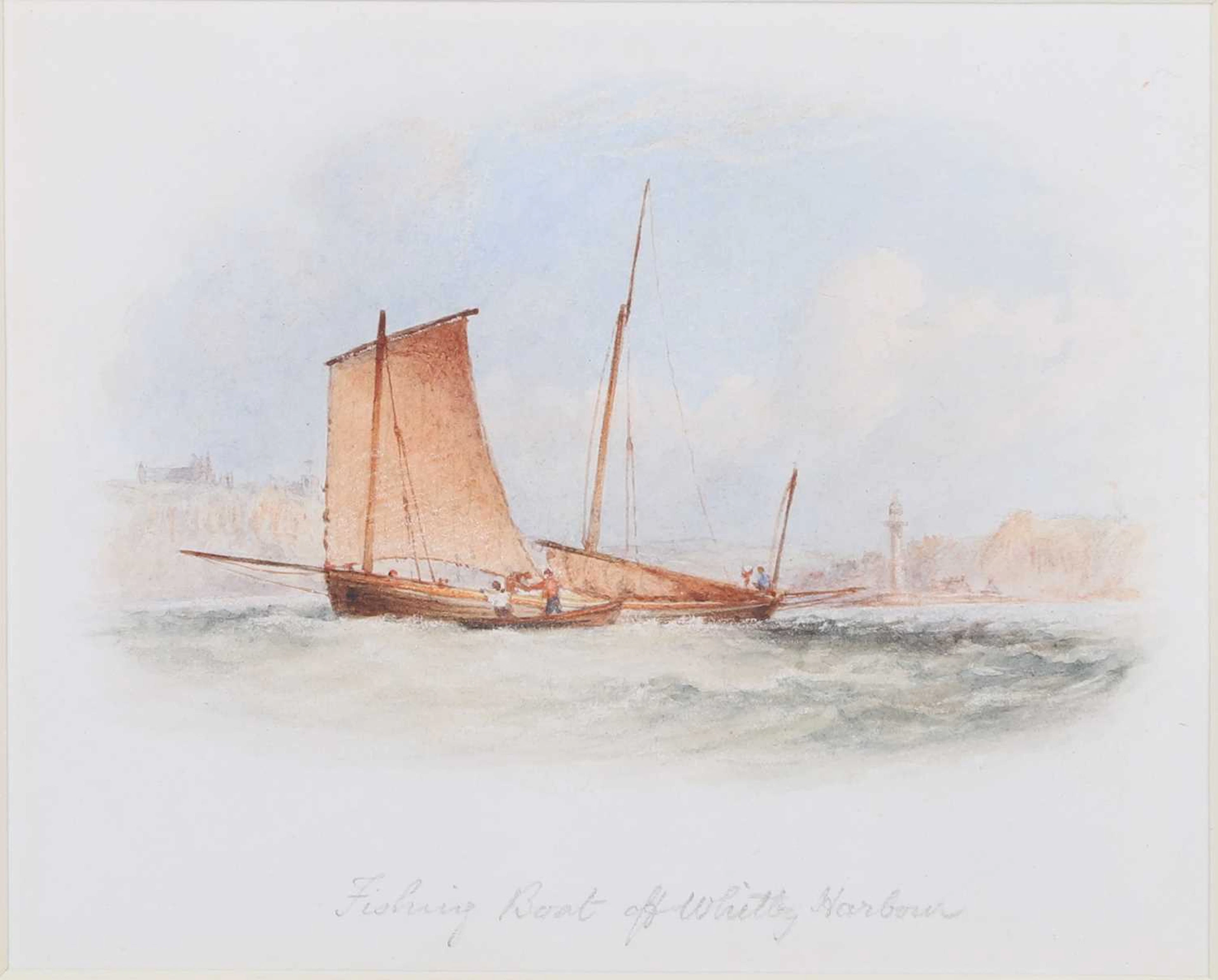 GEORGE WEATHERILL (1810-1890) FISHING BOATS OFF WHITBY HARBOUR