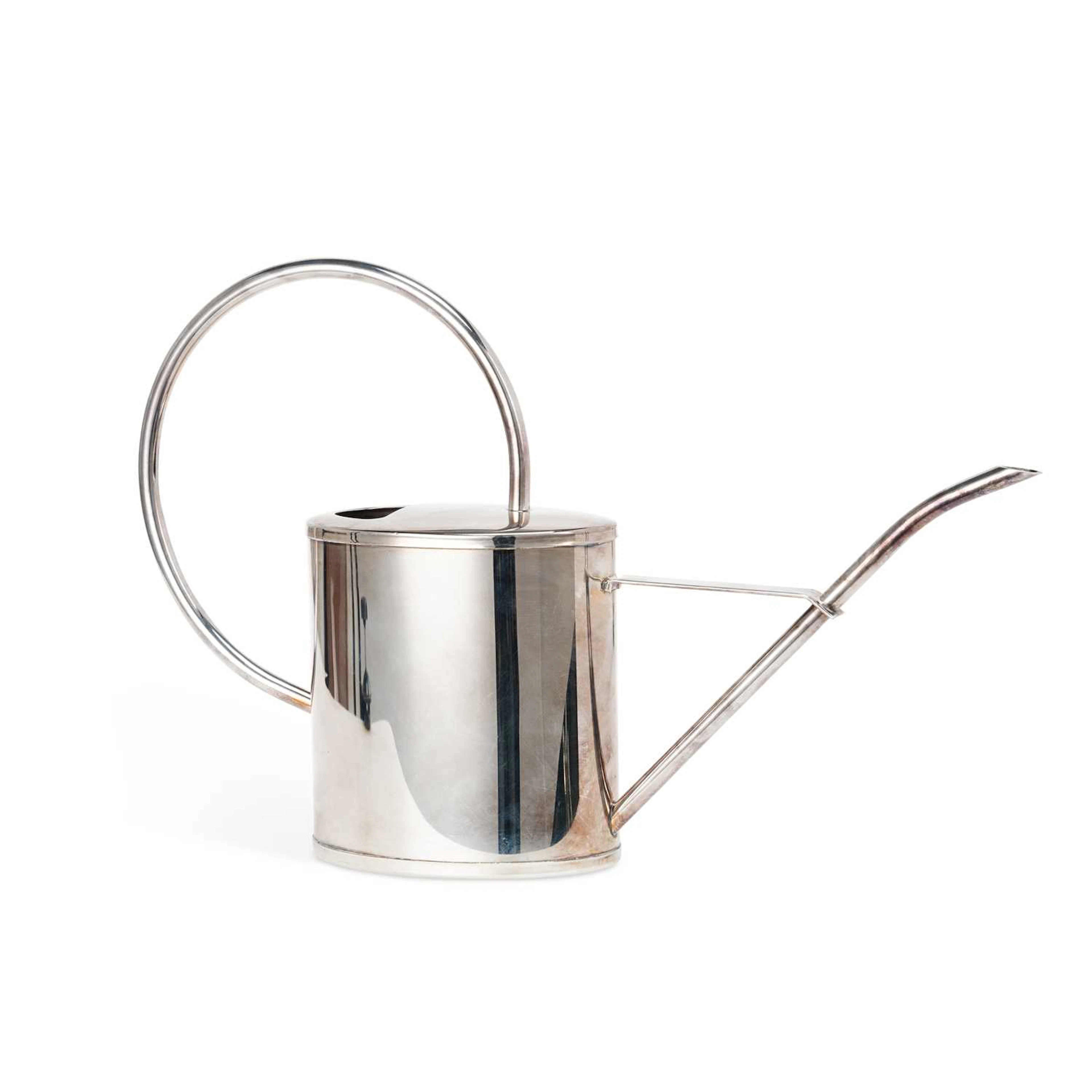 A MODERNIST SILVER-PLATED WATERING CAN