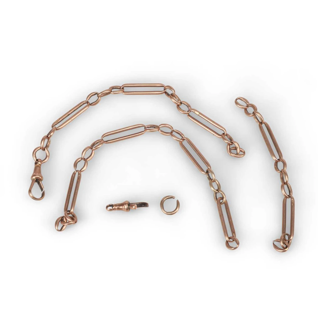 SECTIONS OF 9 CARAT GOLD ALBERT CHAIN