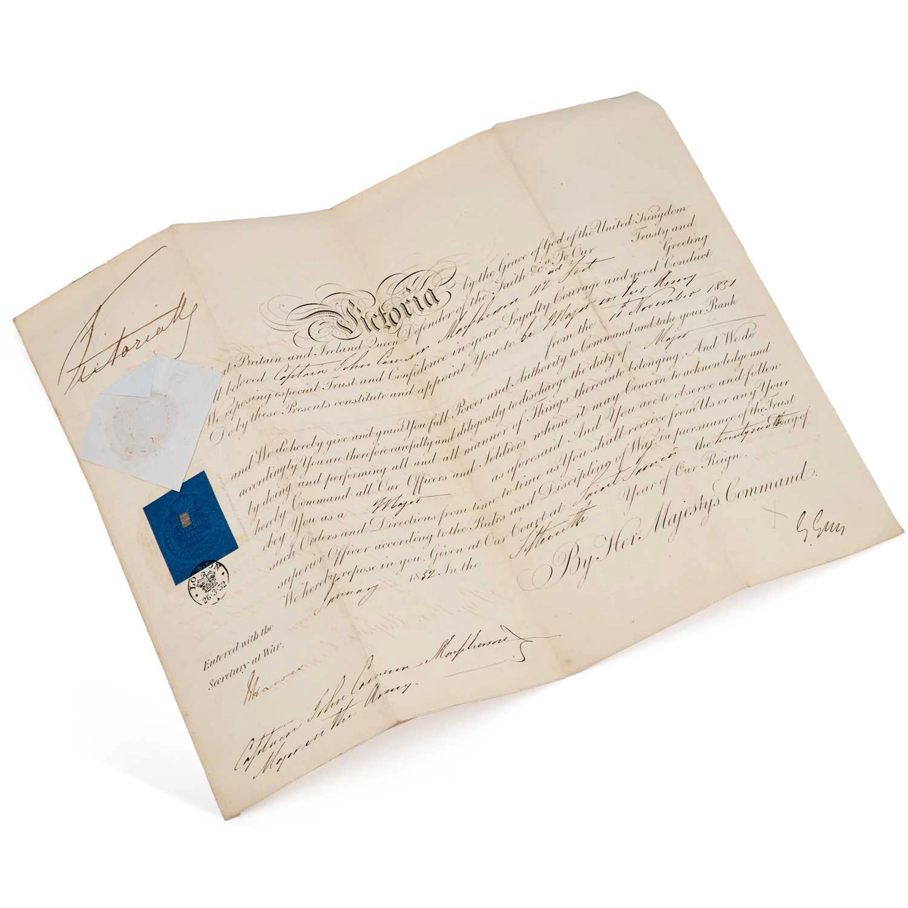 A QUEEN VICTORIA MILITARY COMMISSION DOCUMENT