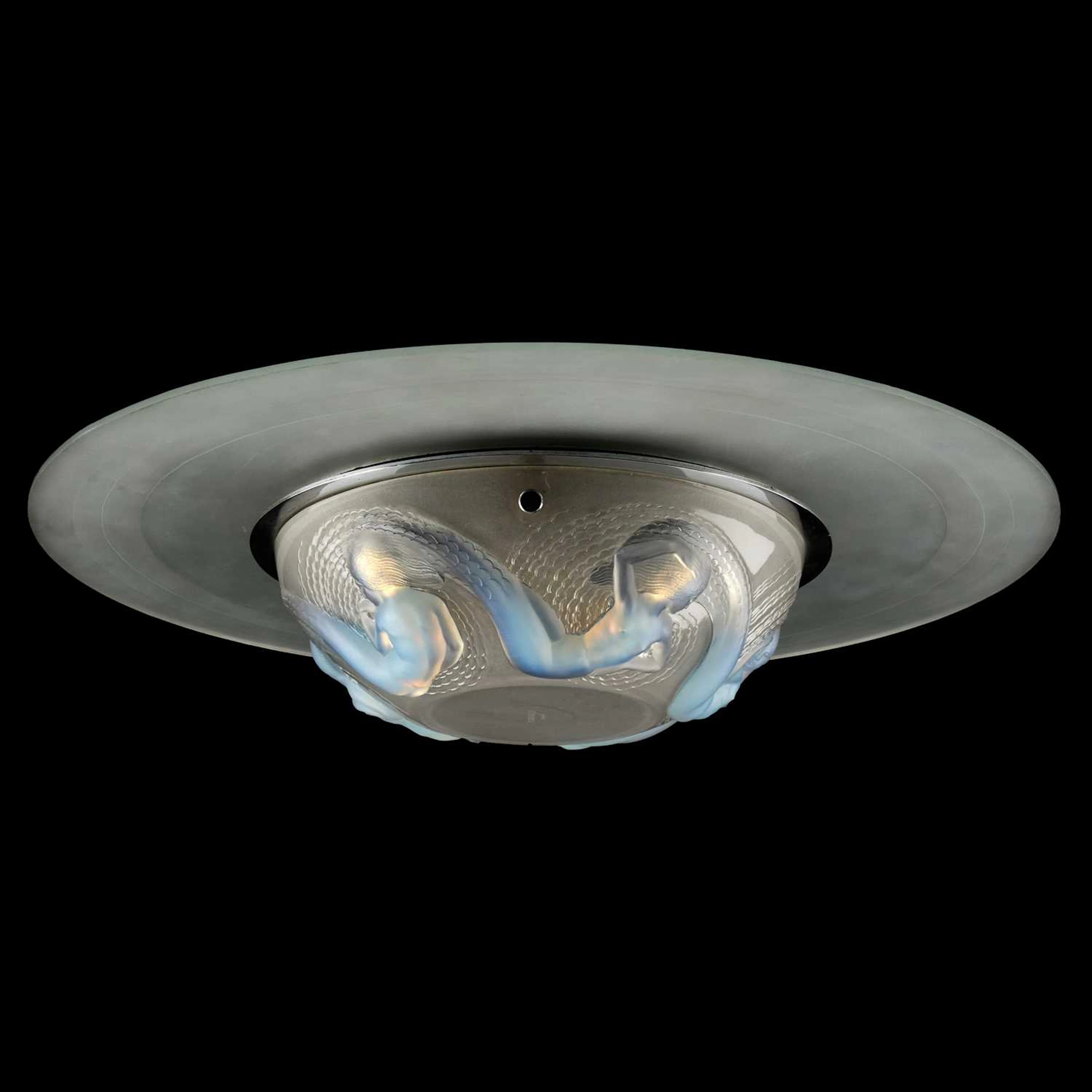 RENÉ LALIQUE (FRENCH, 1860–1945) A 'CALYPSO' PLAFFONIER, DESIGNED 1930