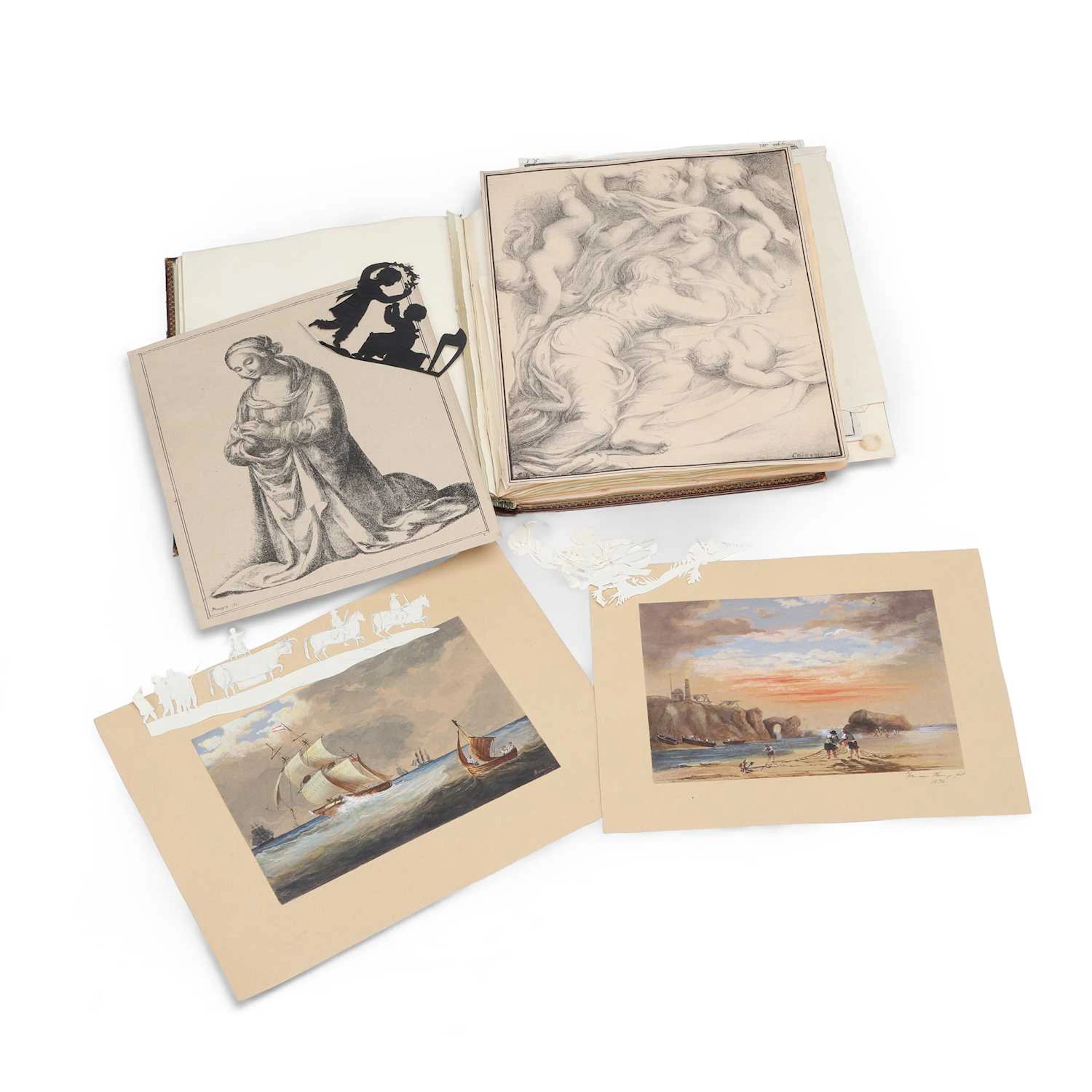 THE HON. ARABELLA HENEAGE (1809-1853) & OTHERS A MOROCCO-BOUND SKETCH BOOK