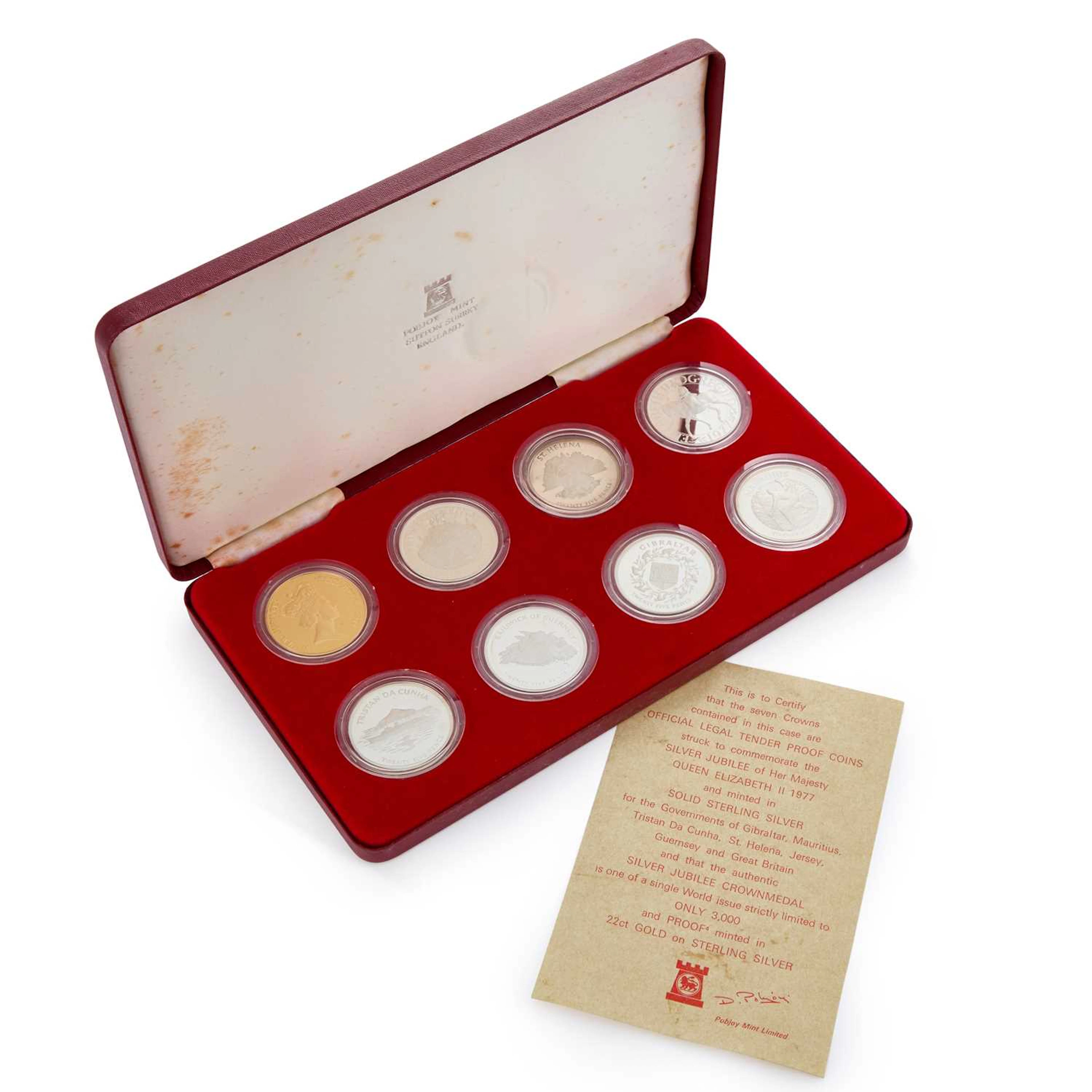 A POBJOY MINT COMMEMORATIVE QUEEN ELIZABETH II 1977 SILVER JUBILEE