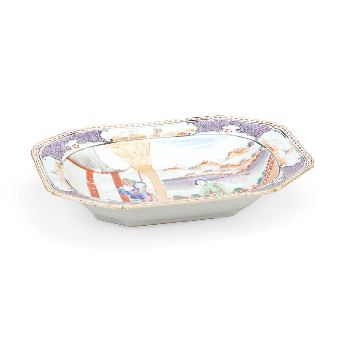 A CHINESE EXPORT FAMILLE ROSE DEEP DISH
