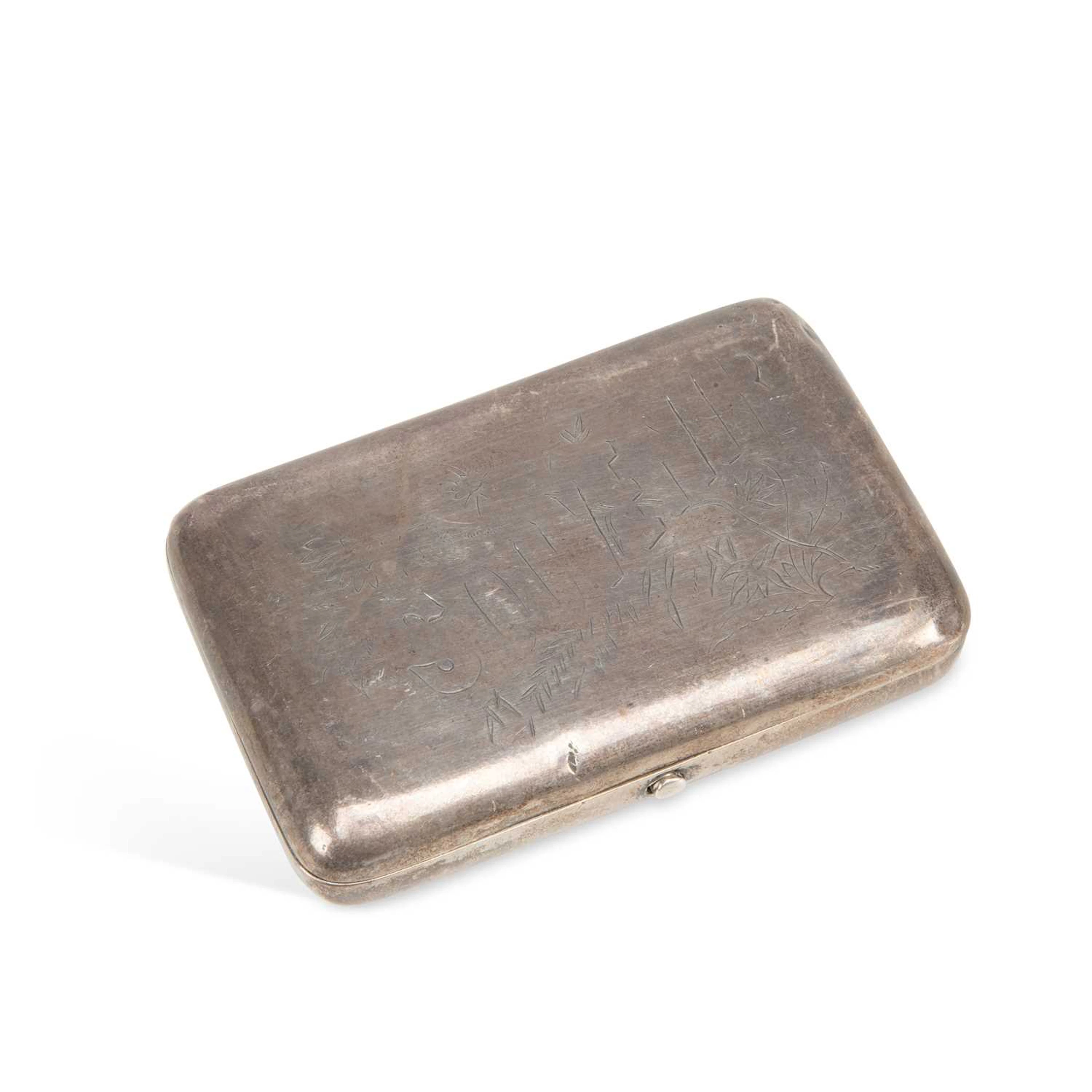 A RUSSIAN 84 STANDARD SILVER CIGARETTE CASE