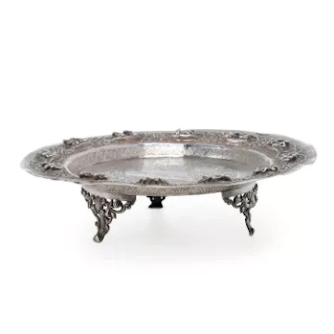 A SOUTH ASIAN SILVER DISH