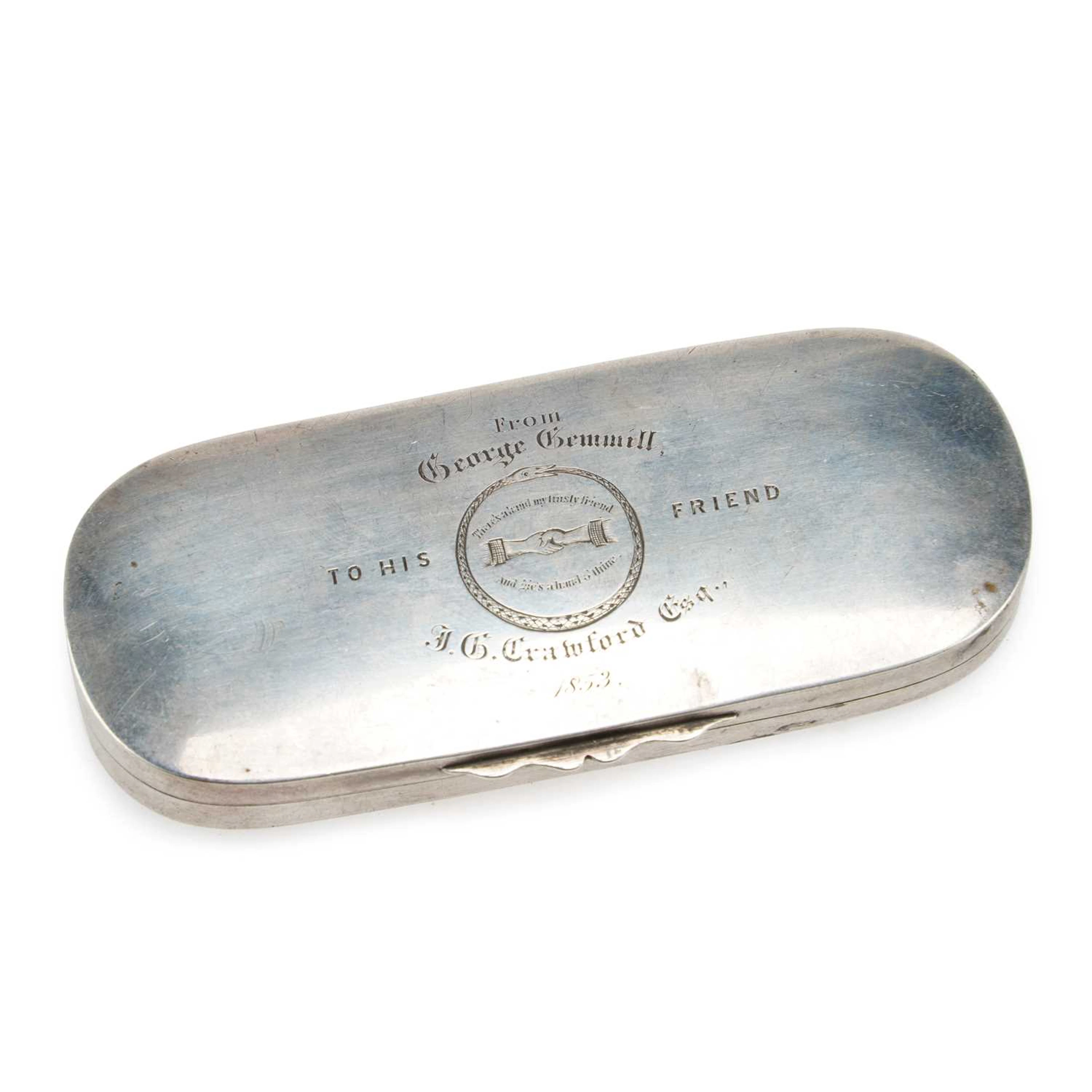 A VICTORIAN PRESENTATION SILVER SPECTACLES CASE