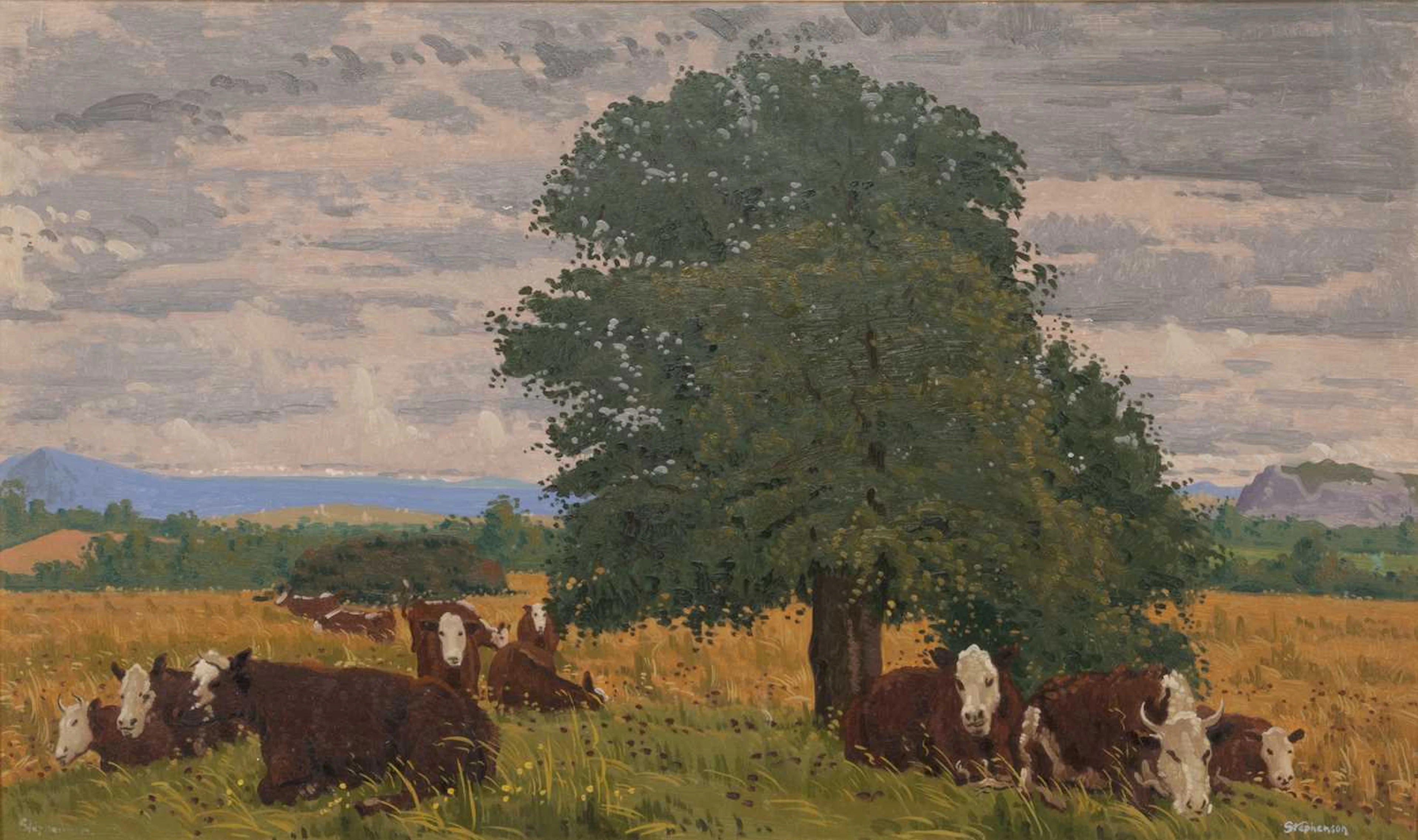 ‡ DESMOND STEPHENSON (1922-1963) CATTLE AT REST