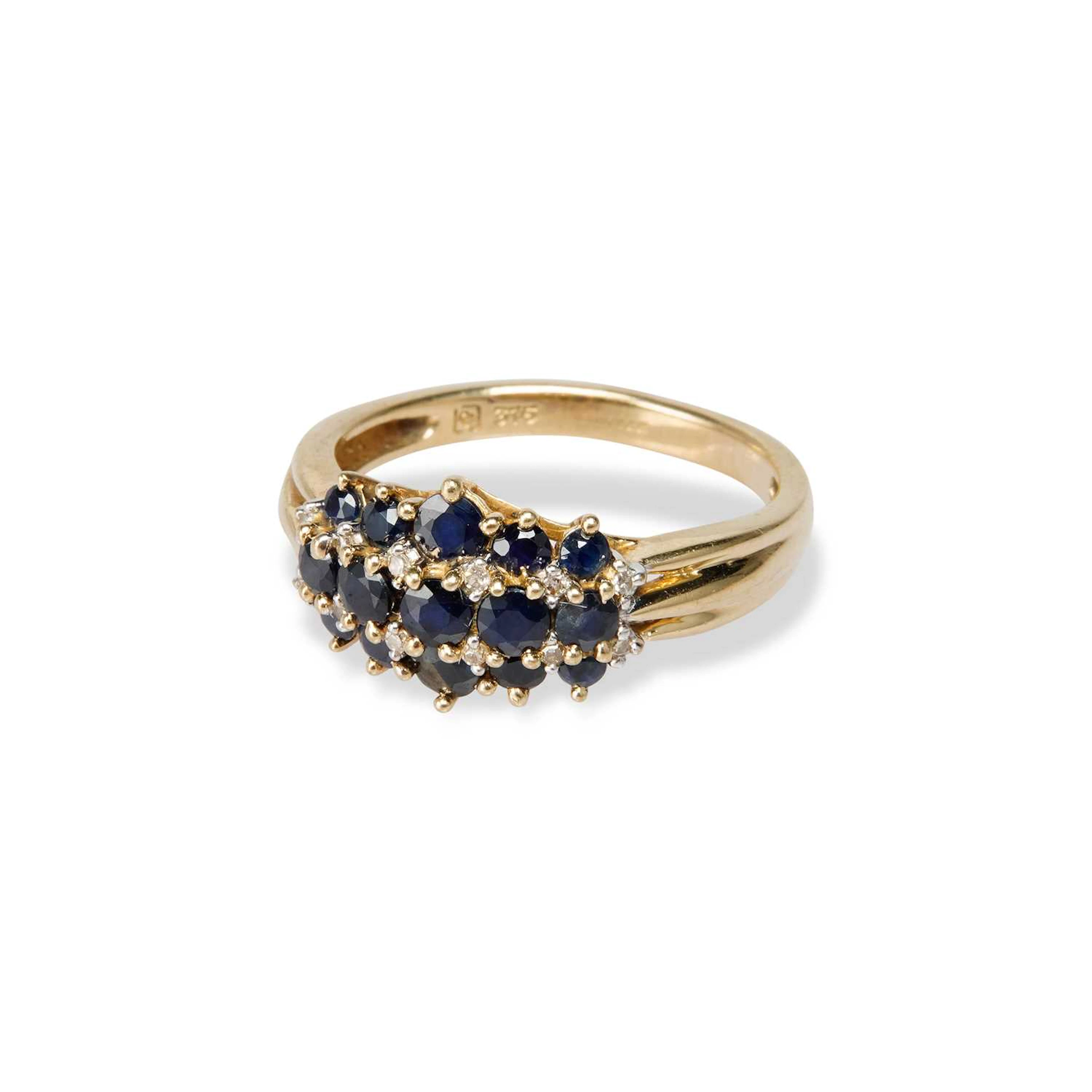 TWO 9 CARAT GOLD GEM-SET RINGS