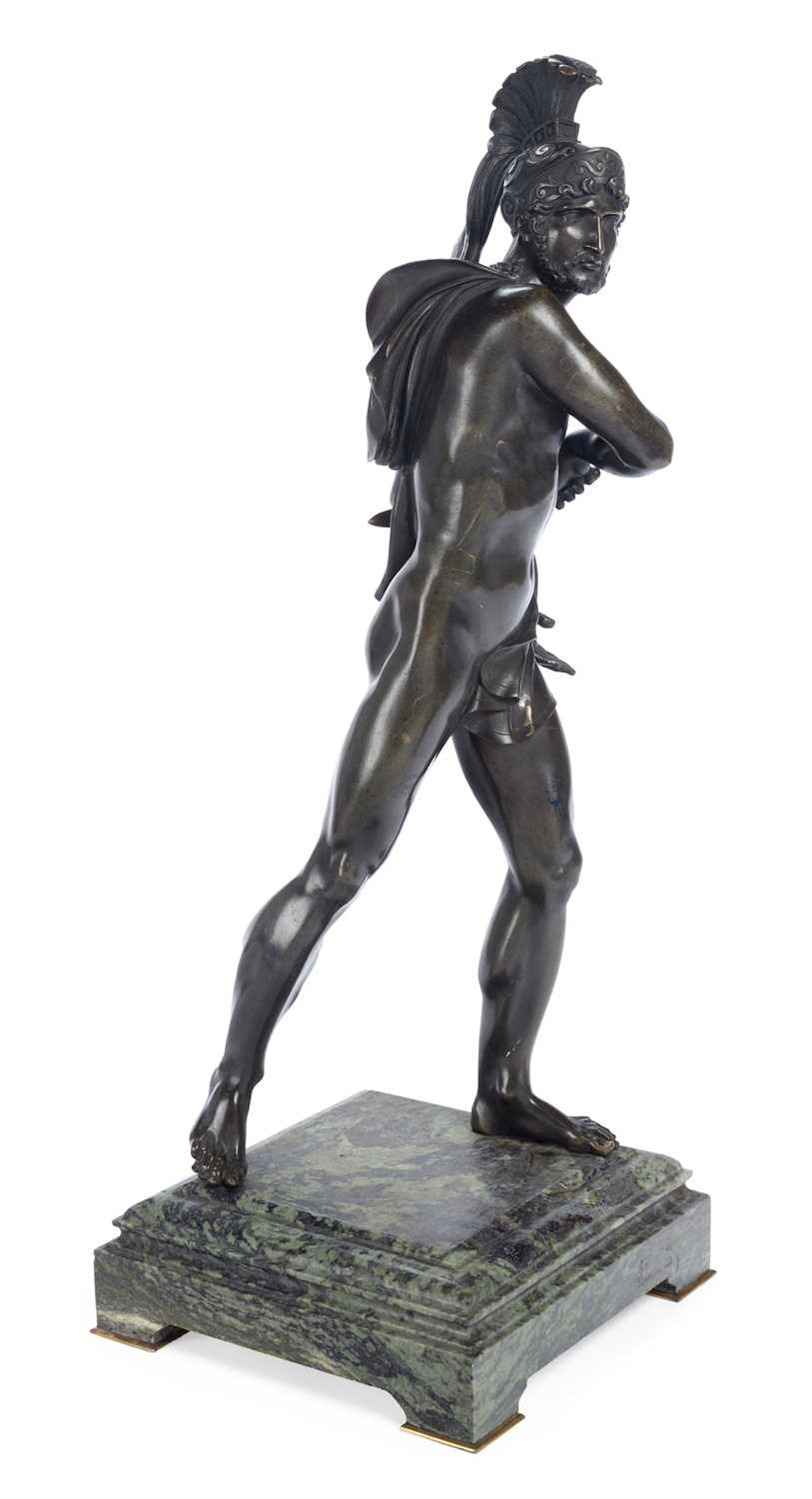 A BRONZE FIGURE OF MARS