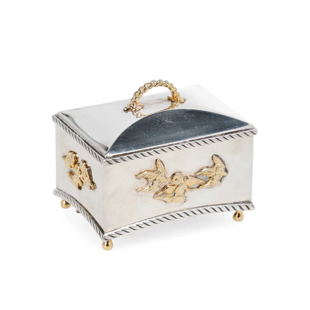 AN ELIZABETH II SILVER MUSIC BOX