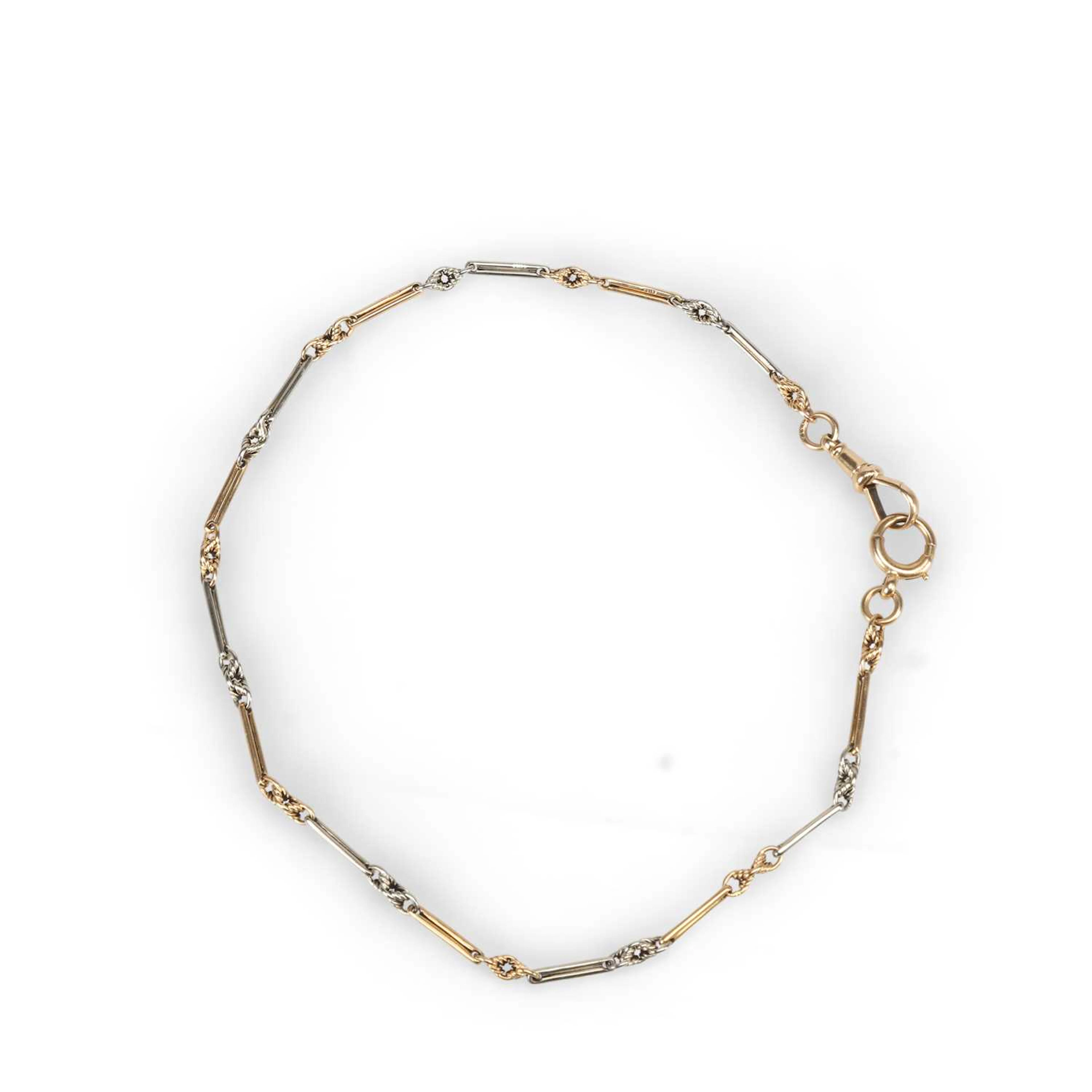 A BI-COLOUR ALBERT CHAIN
