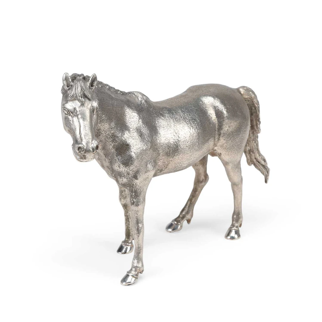 AN ITALIAN SILVER MODEL OF A HORSE