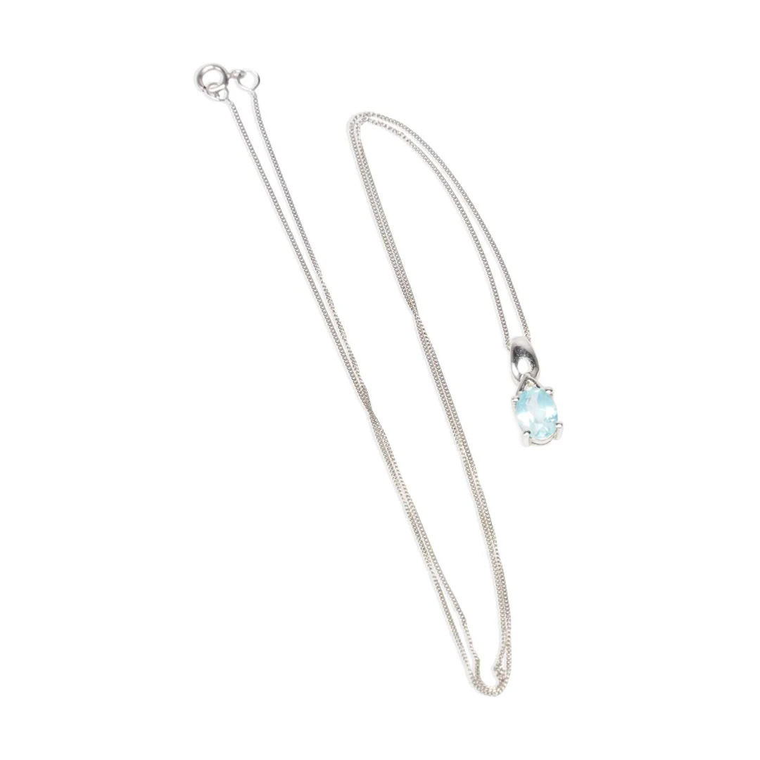 TWO 9 CARAT GOLD GEM-SET PENDANT NECKLACES