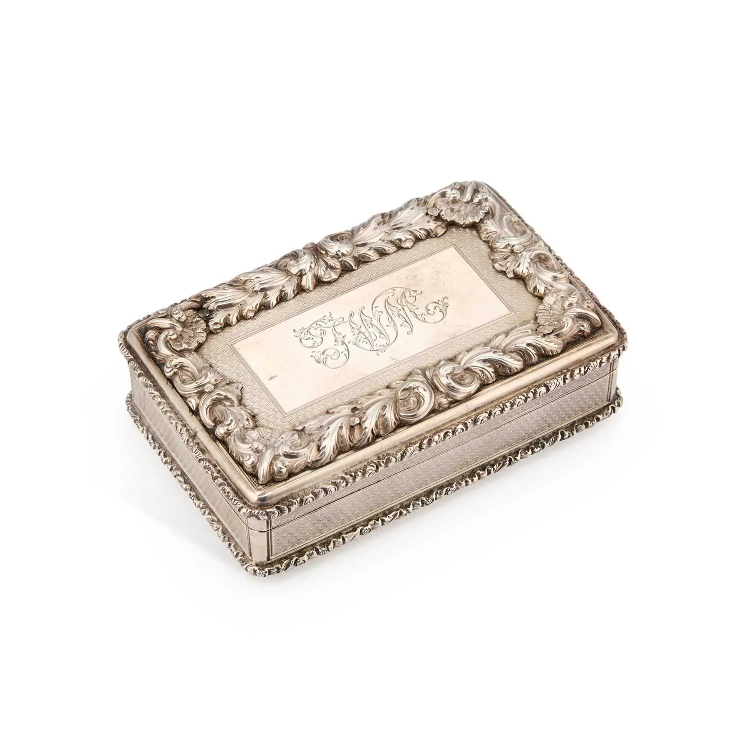 Pink Snuff Box A VICTORIAN SILVER SNUFF BOX