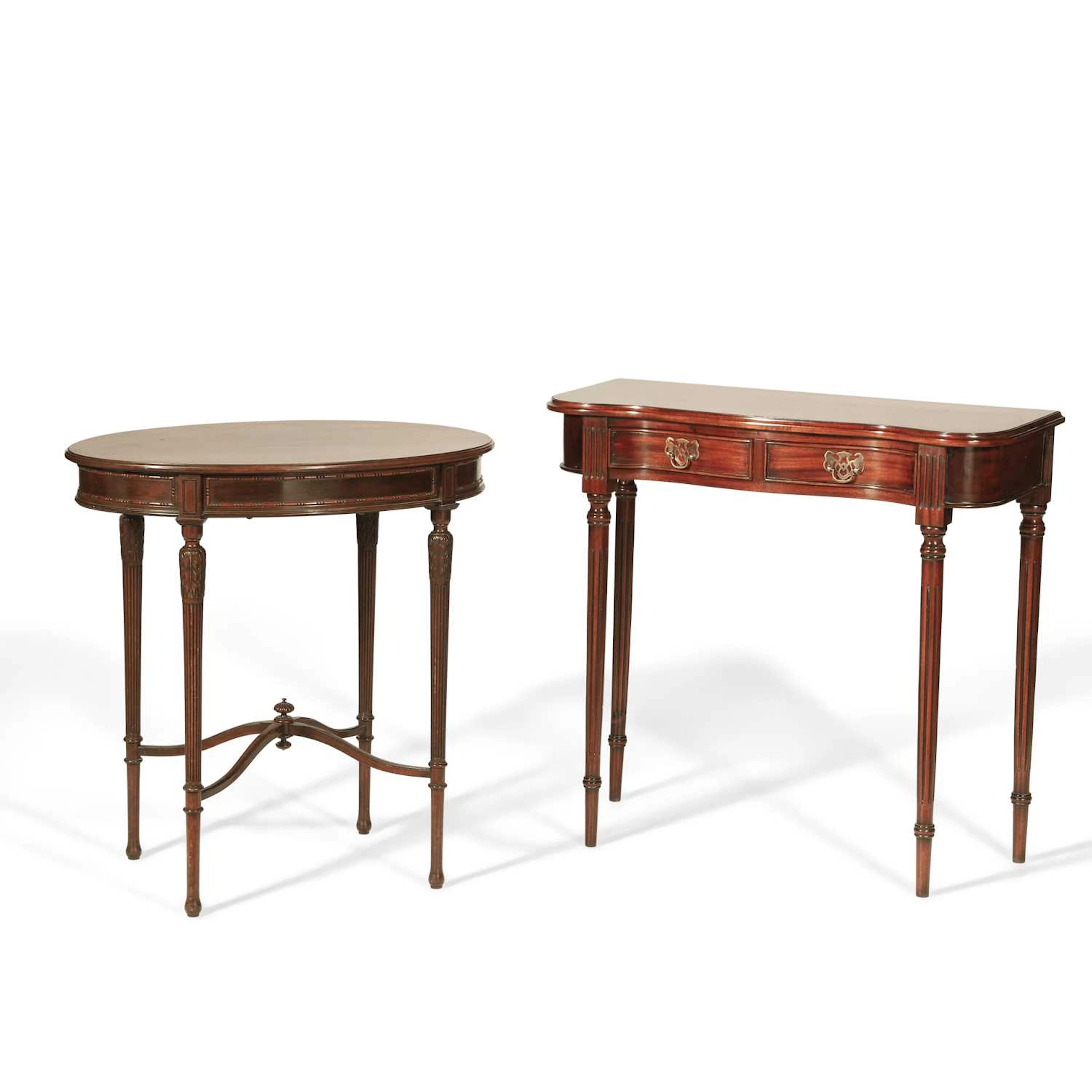 TWO MAHOGANY TABLES