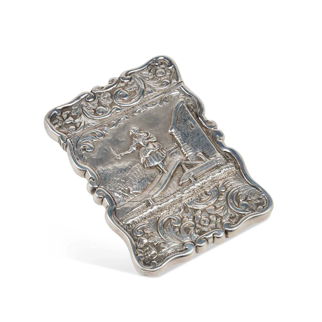 A VICTORIAN SILVER CARD CASE
