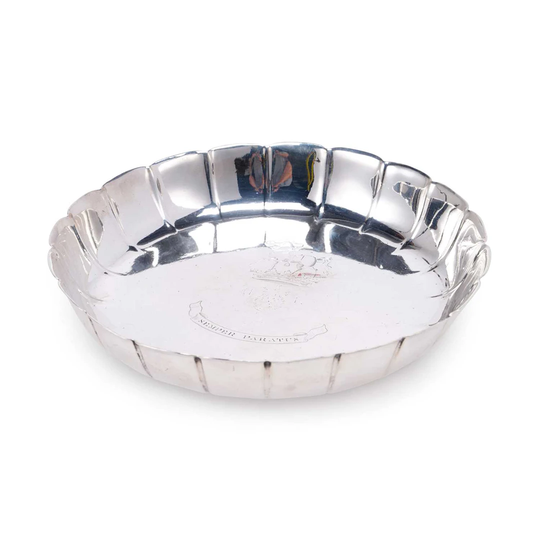 A GEORGE III SILVER STRAWBERRY DISH