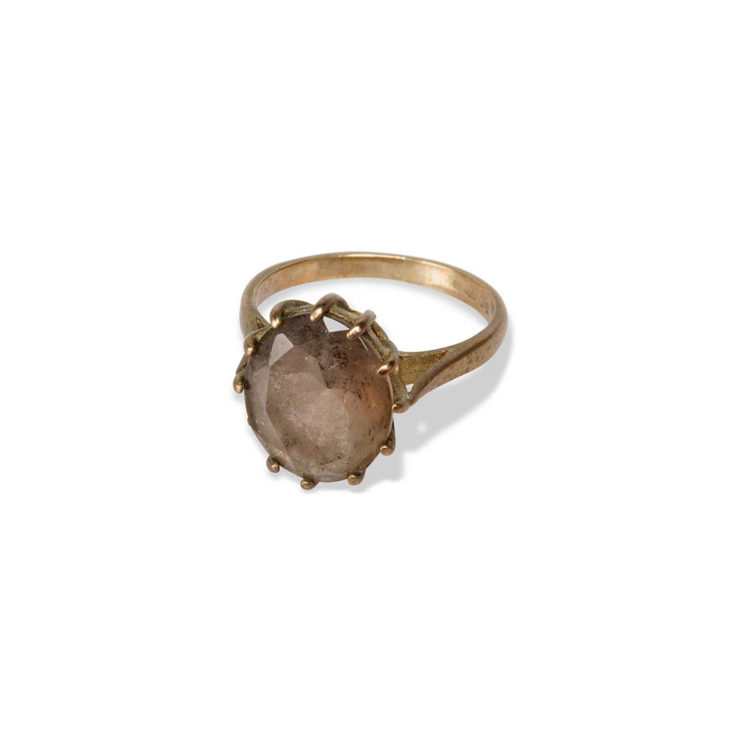TWO 9 CARAT GOLD GEM-SET RINGS