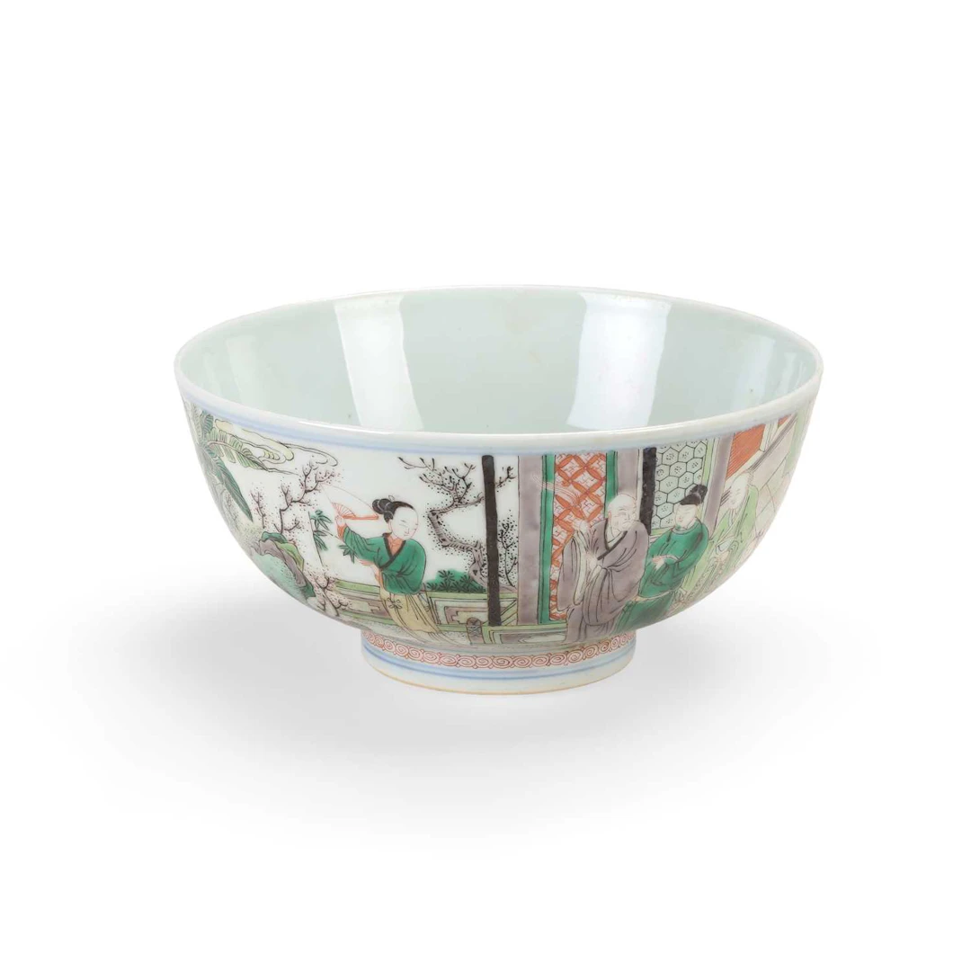 A CHINESE FAMILLE VERTE BOWL