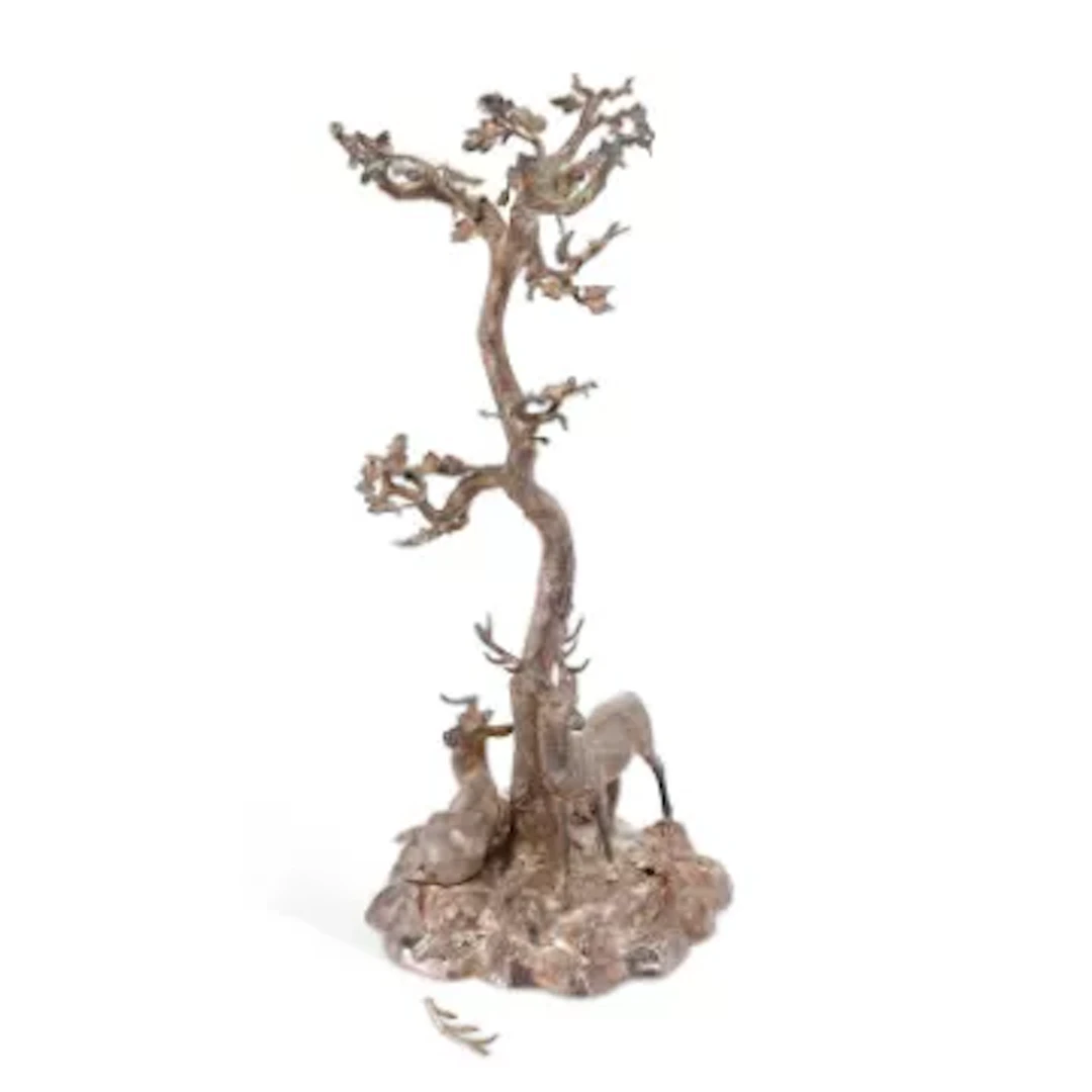 A SILVER-PLATED TABLE CENTREPIECE