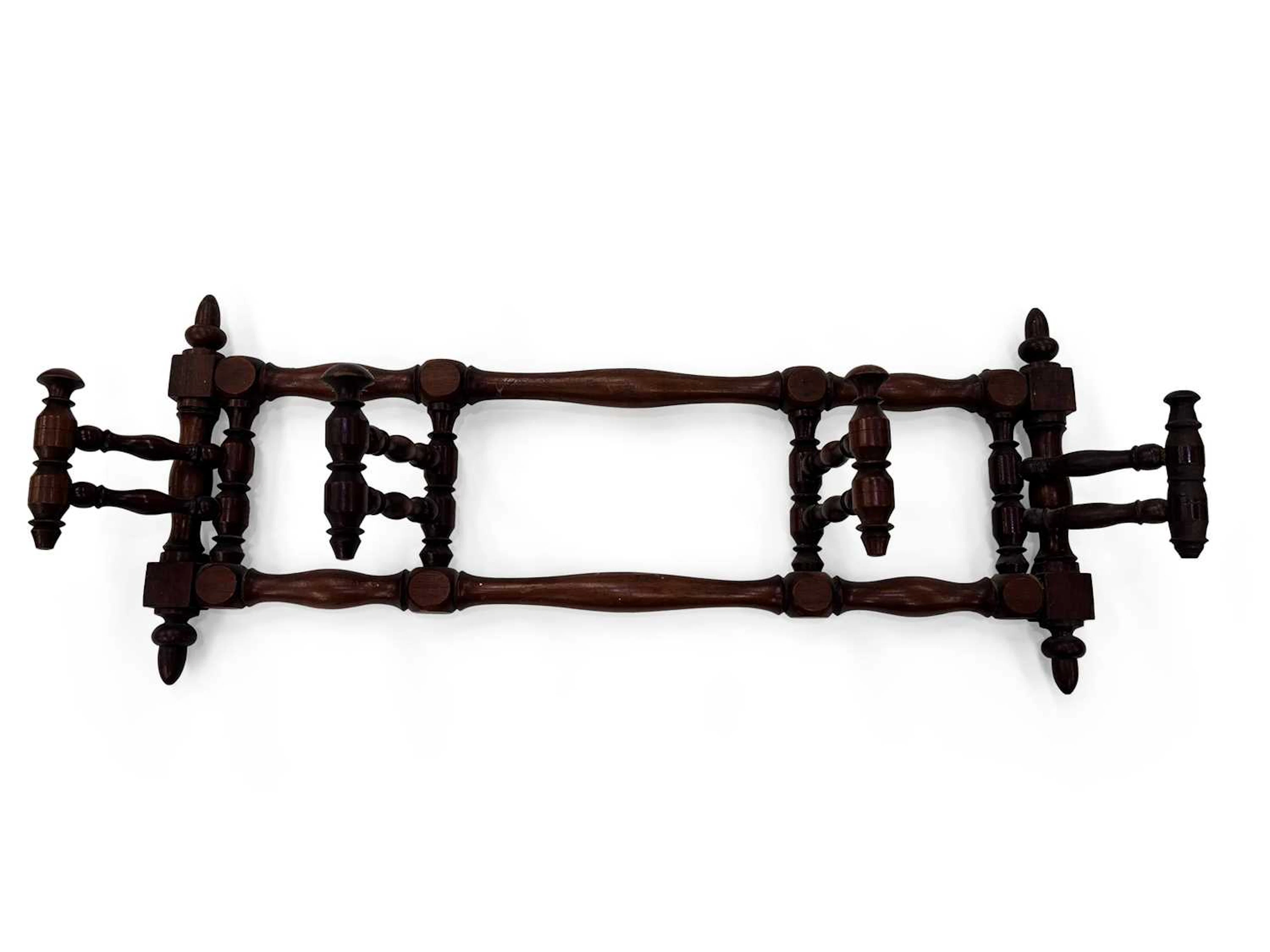 A VICTORIAN MAHOGANY FOLDING CLOTHES AIRER