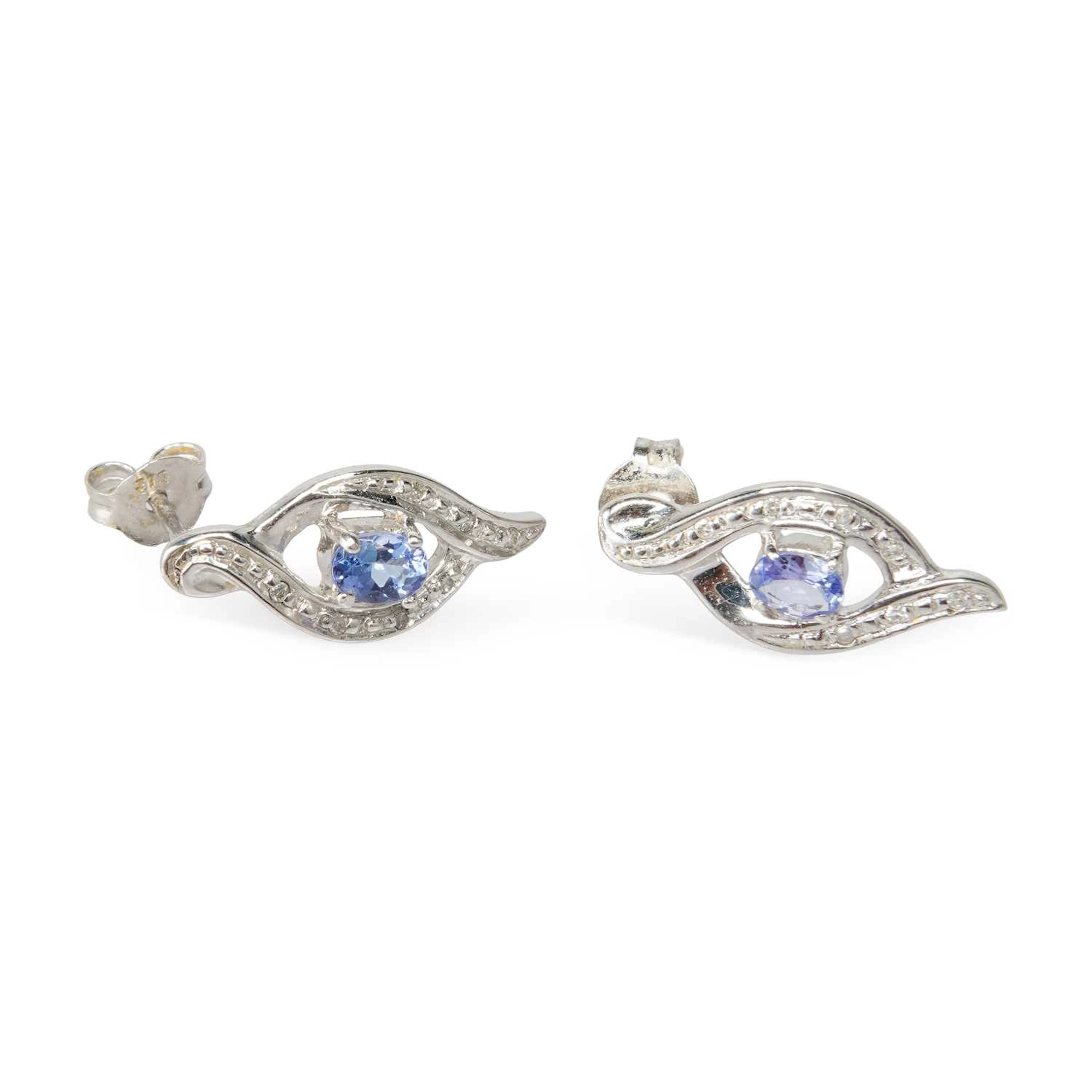 THREE PAIRS OF GEM-SET EARRINGS