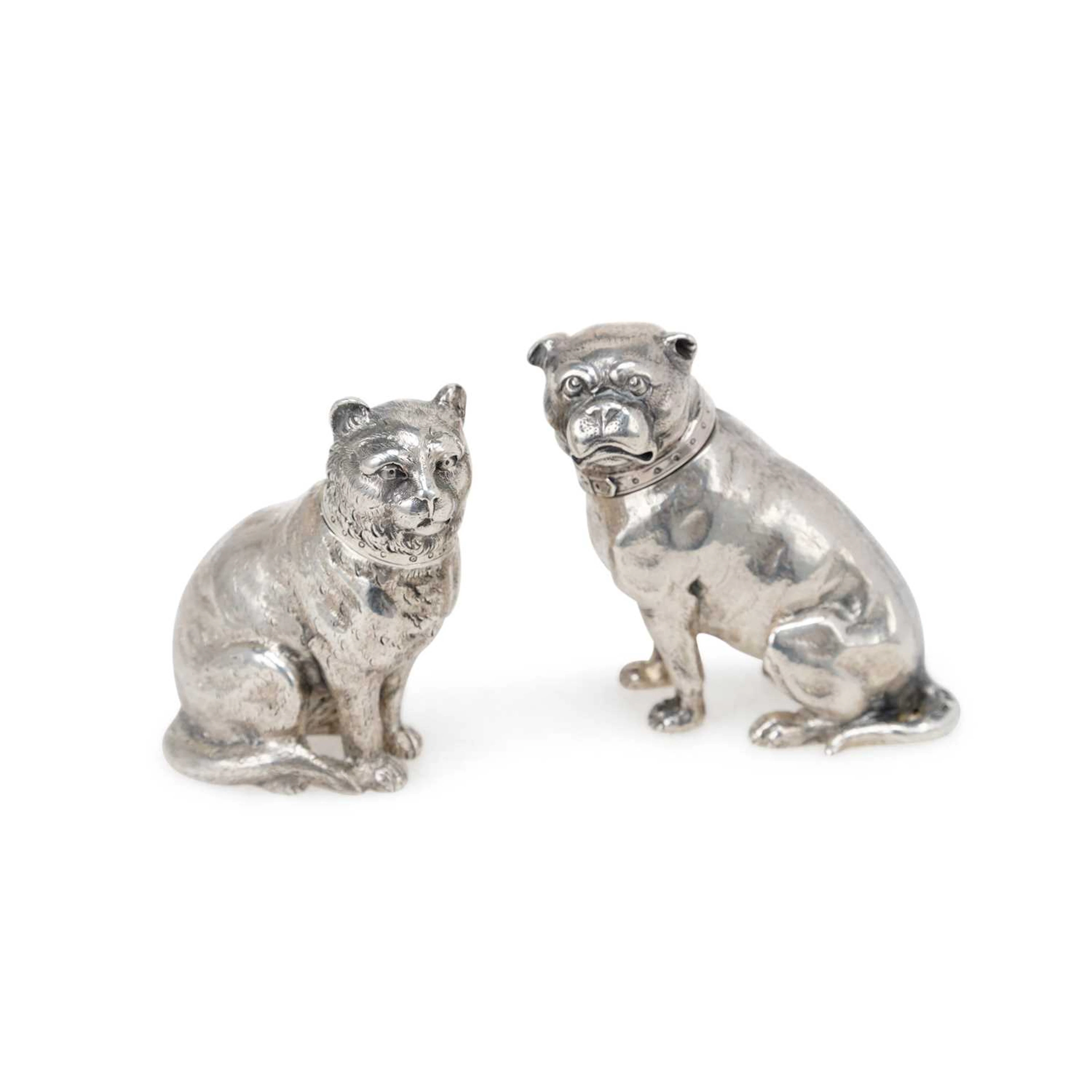A PAIR OF VICTORIAN SILVER NOVELTY PEPPER SHAKERS