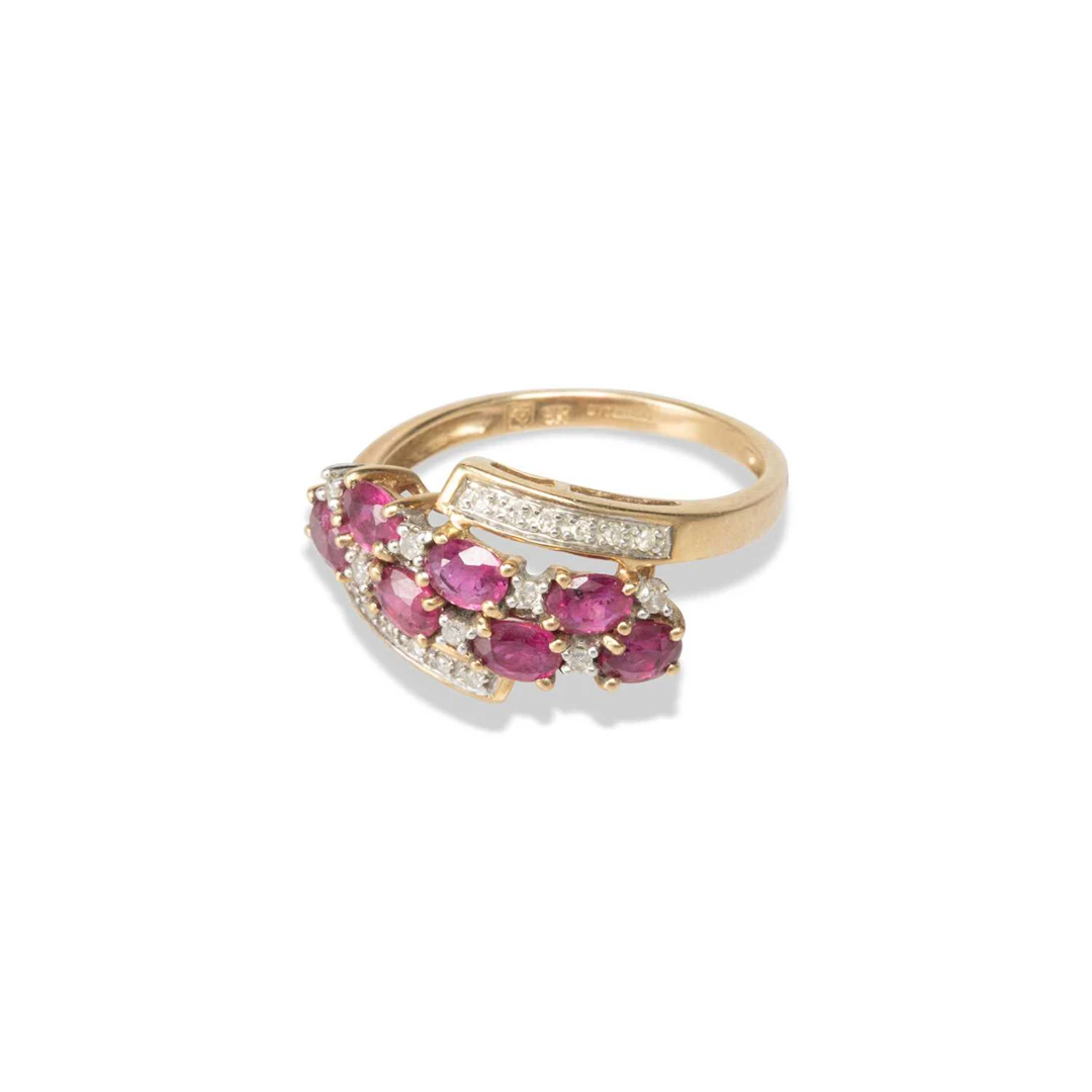TWO 9 CARAT GOLD GEM-SET RINGS