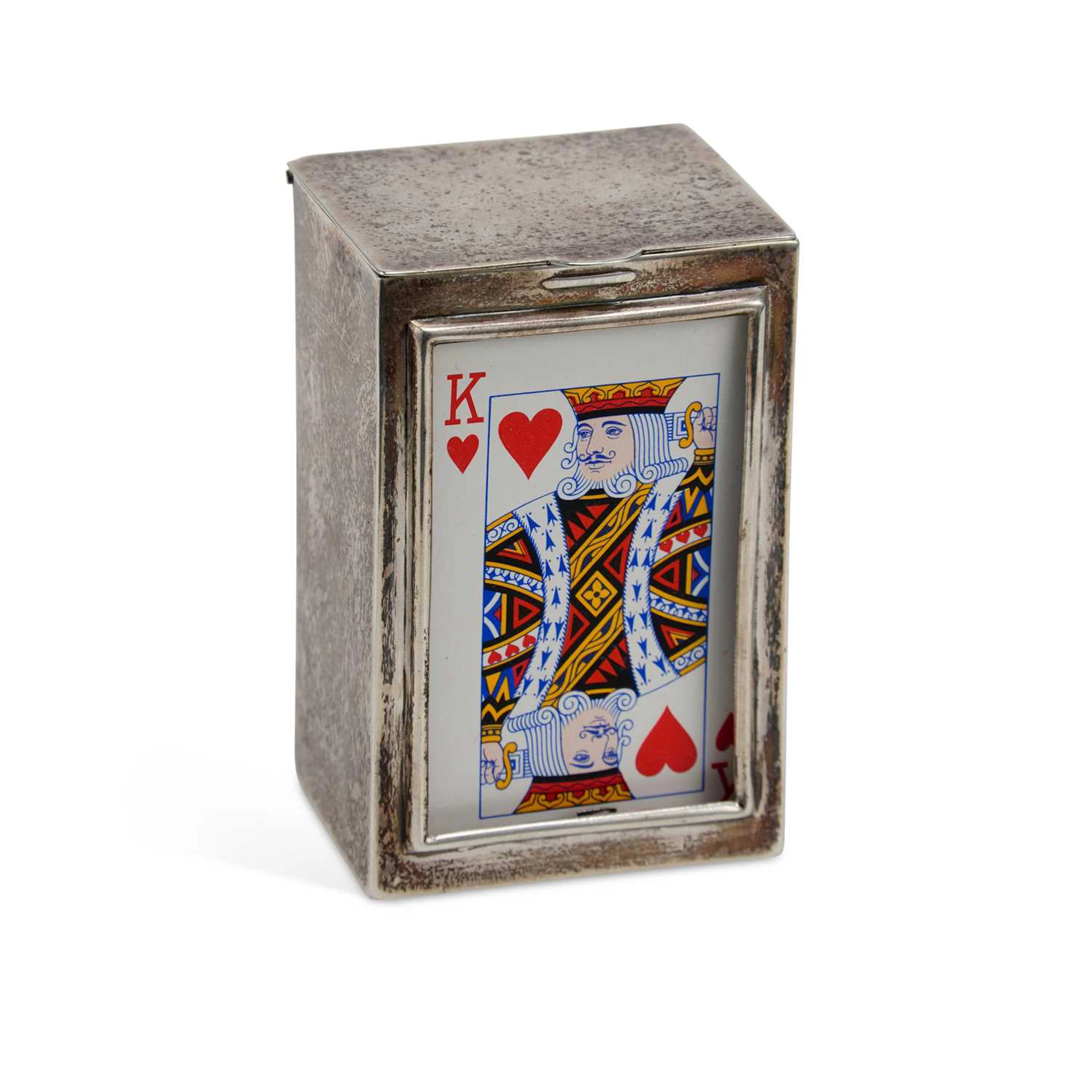 AN EDWARD VII SILVER PLAYING CARDS BOX