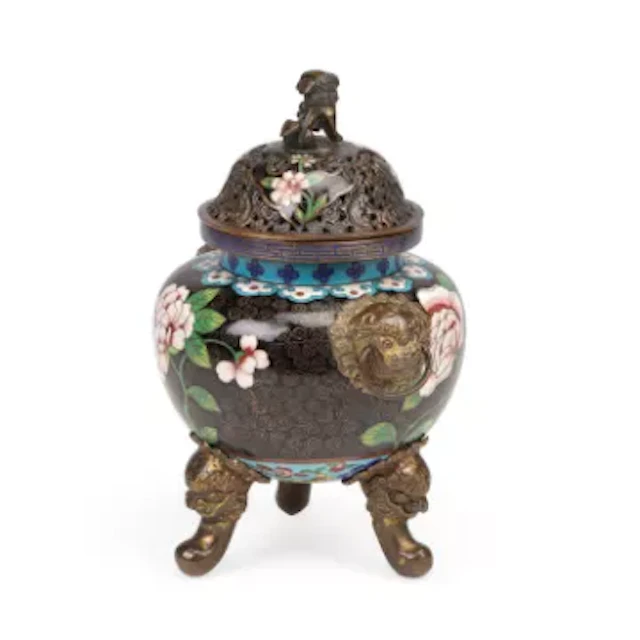 A CHINESE CLOISONNÉ ENAMEL CENSER