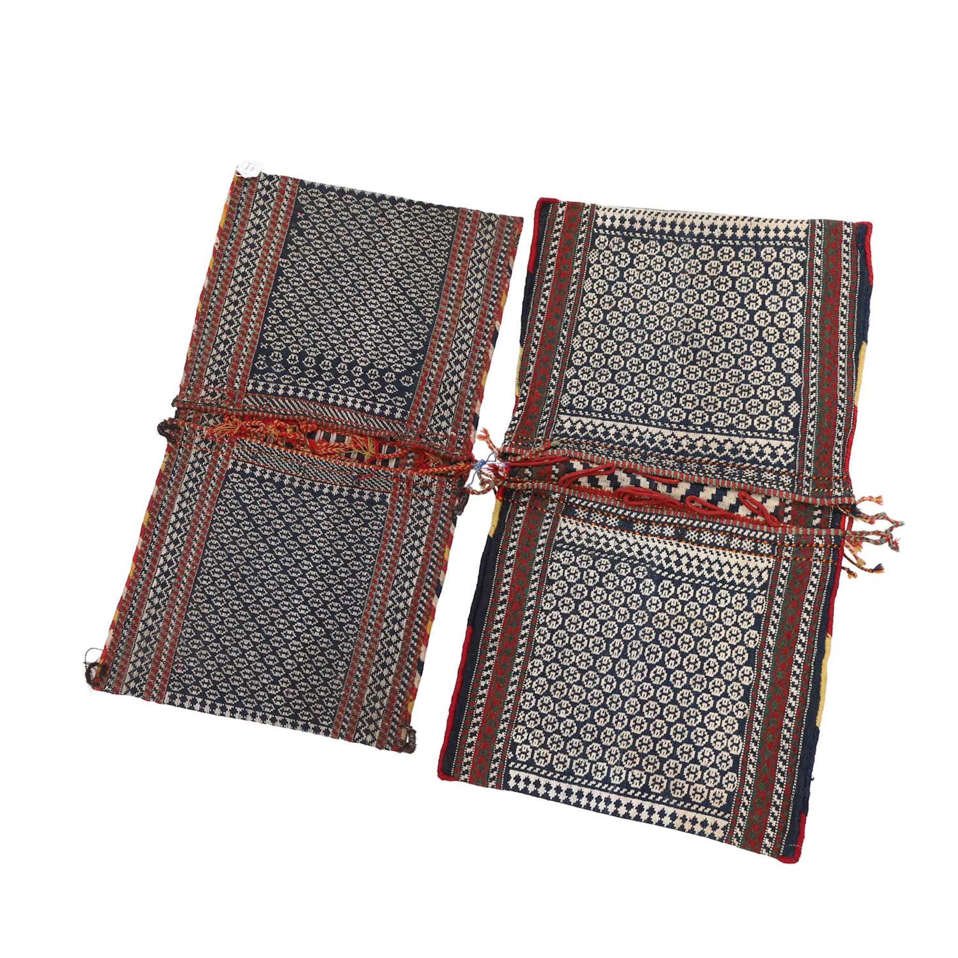 TWO SOUTH PERSIAN FLATWOVEN DOUBLE BAGS