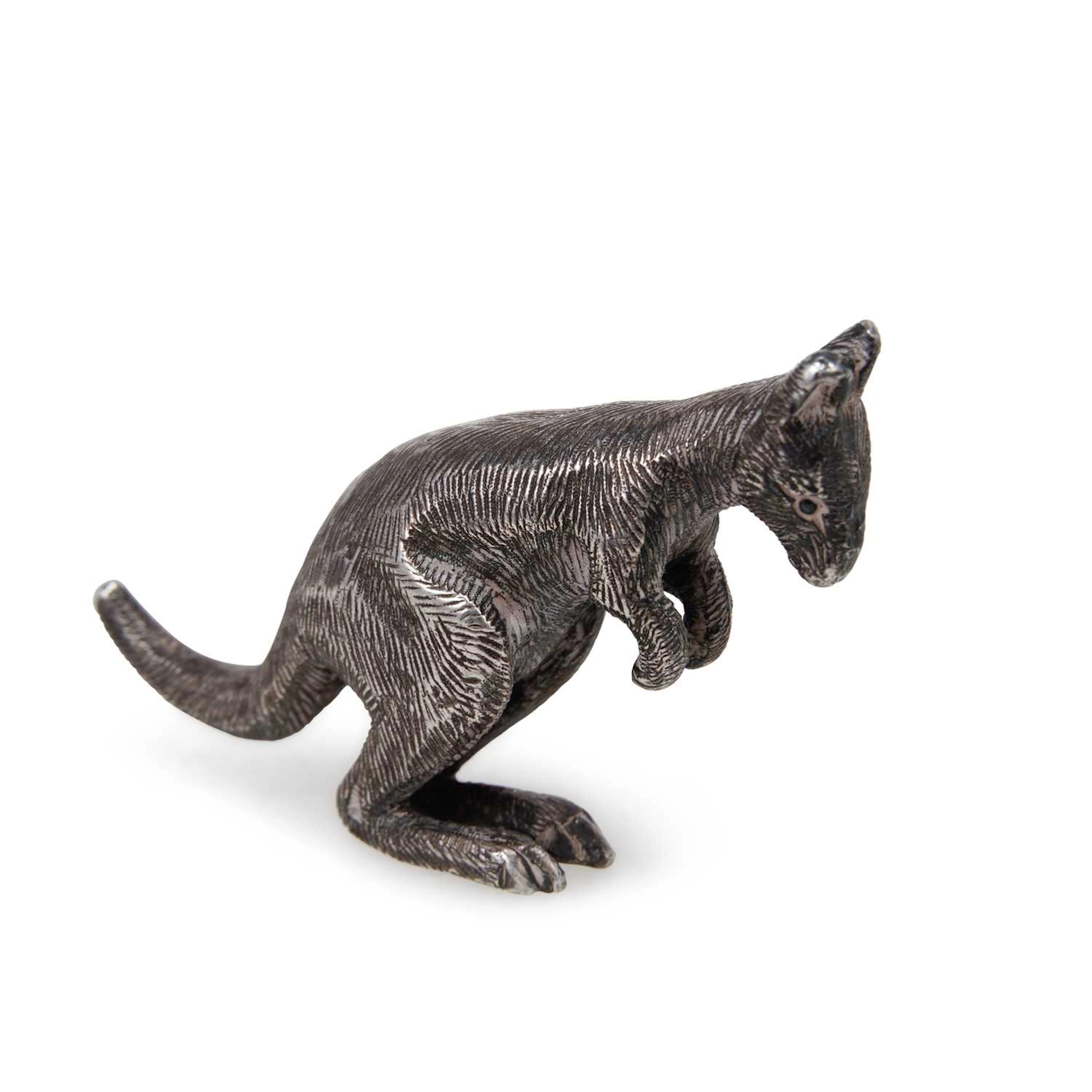 AN AUSTRALIAN SILVER MODEL OF A KANGAROO