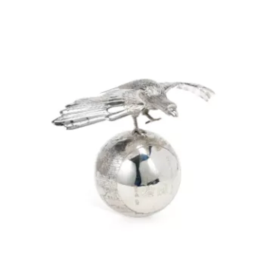 A CHINESE EXPORT SILVER MODEL OF A GLOBE