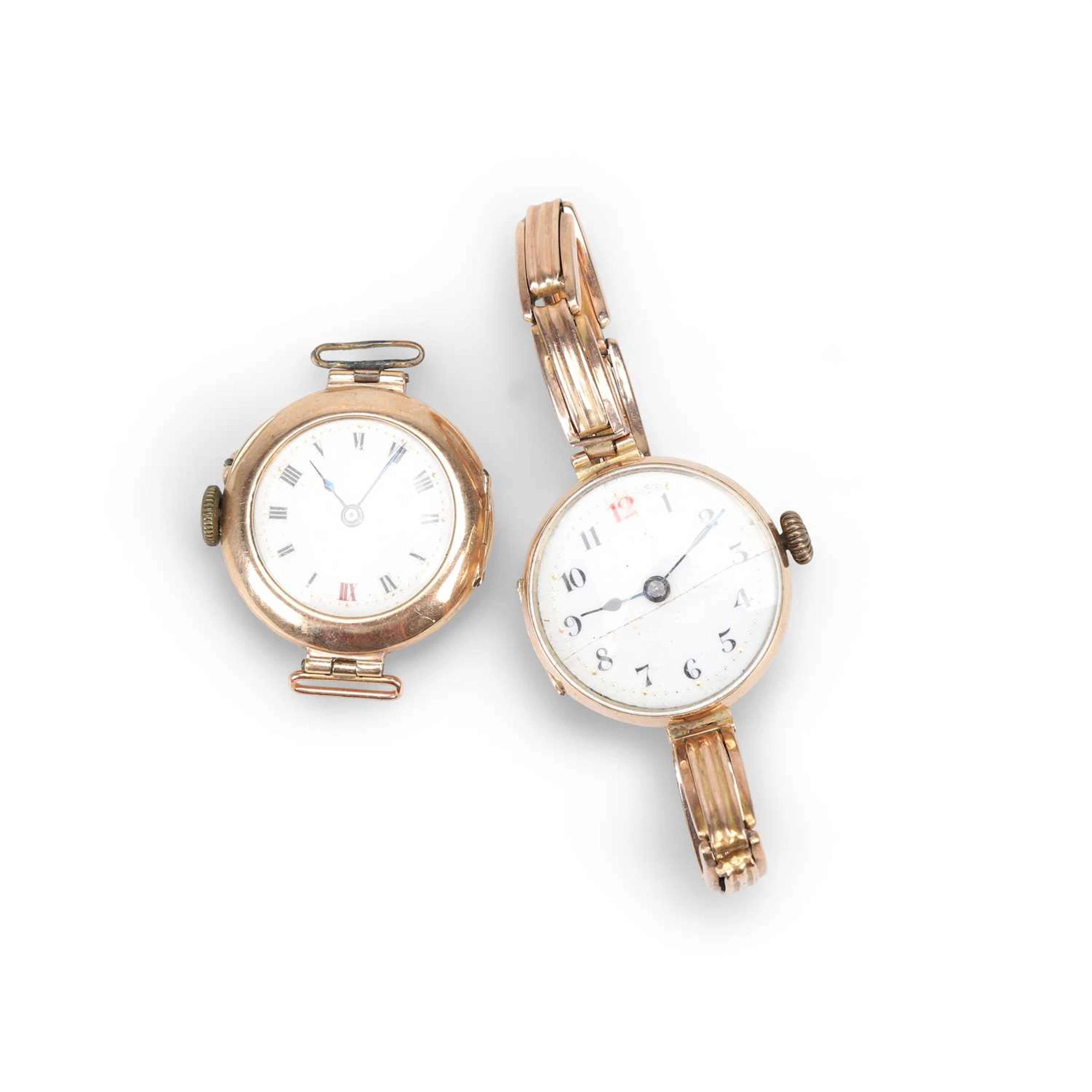 TWO 9CT GOLD VINTAGE WATCHES