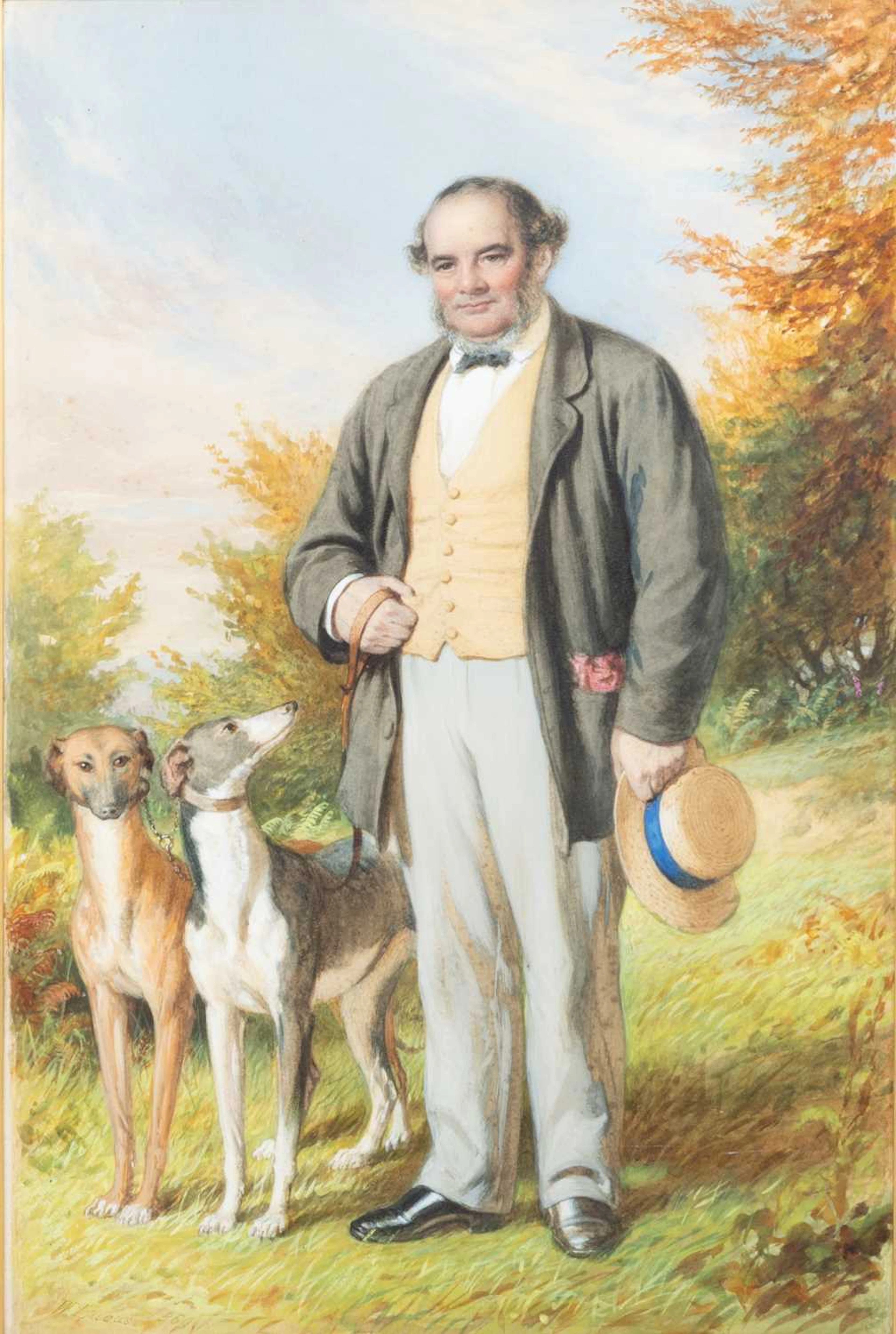 WILLIAM LUCAS (1840-1895) PORTRAIT OF THE GREYHOUND MASTER MCGRATH