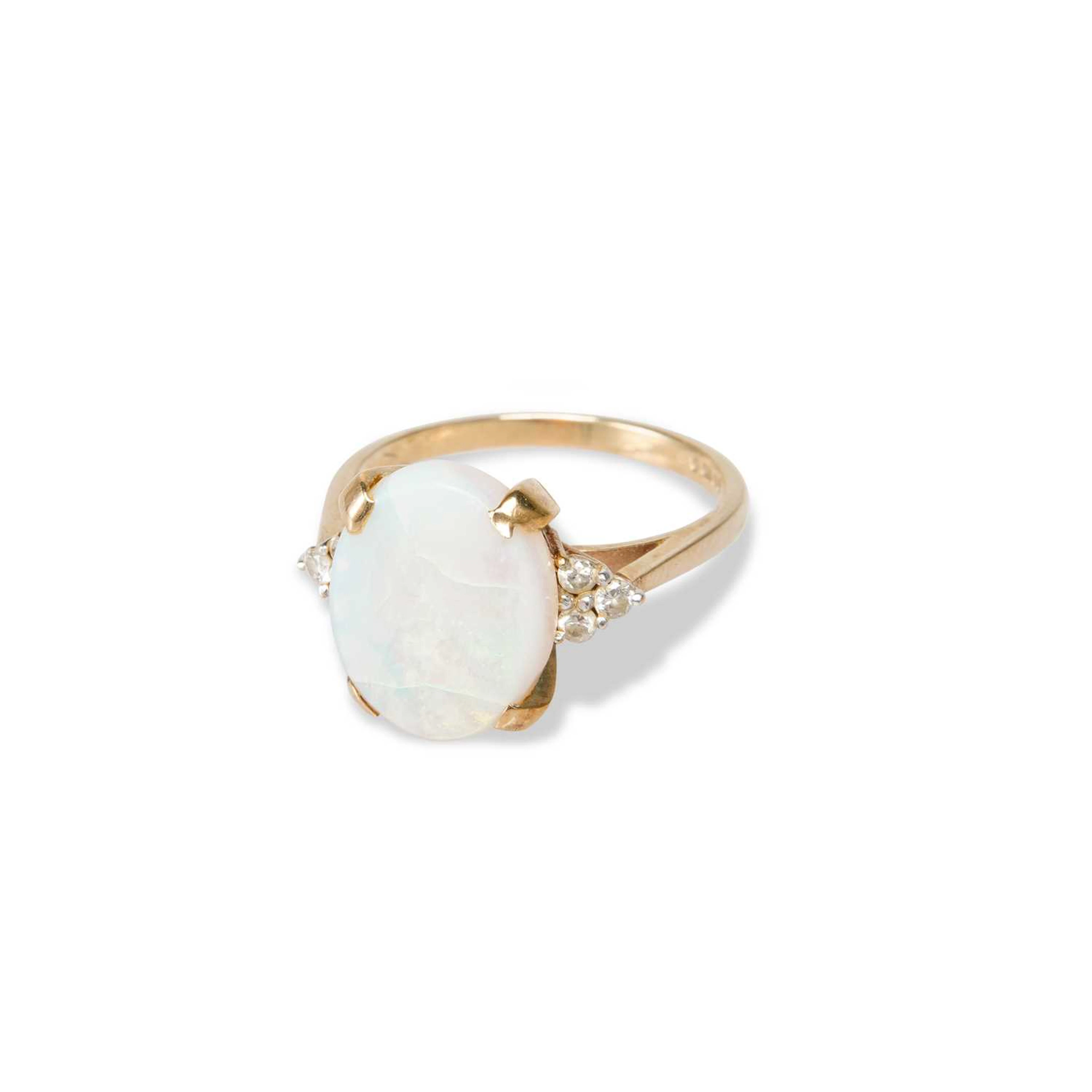 TWO 9 CARAT GOLD GEM-SET RINGS