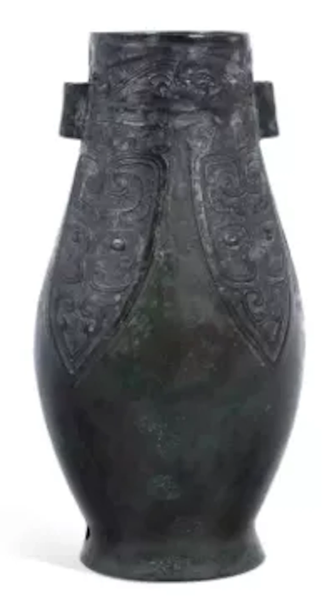 AN ARCHAISTIC CHINESE BRONZE HU VASE