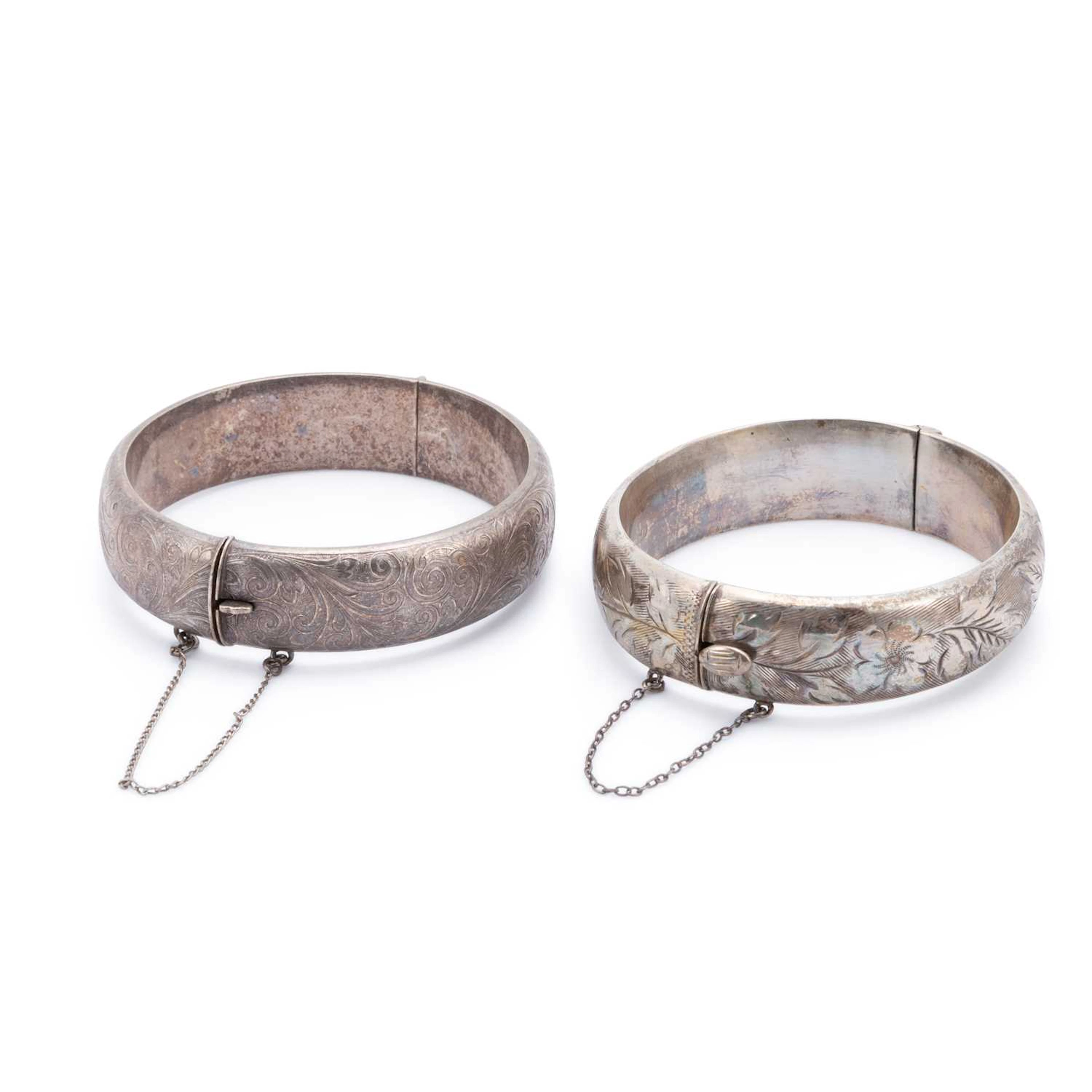 THREE SILVER BANGLES