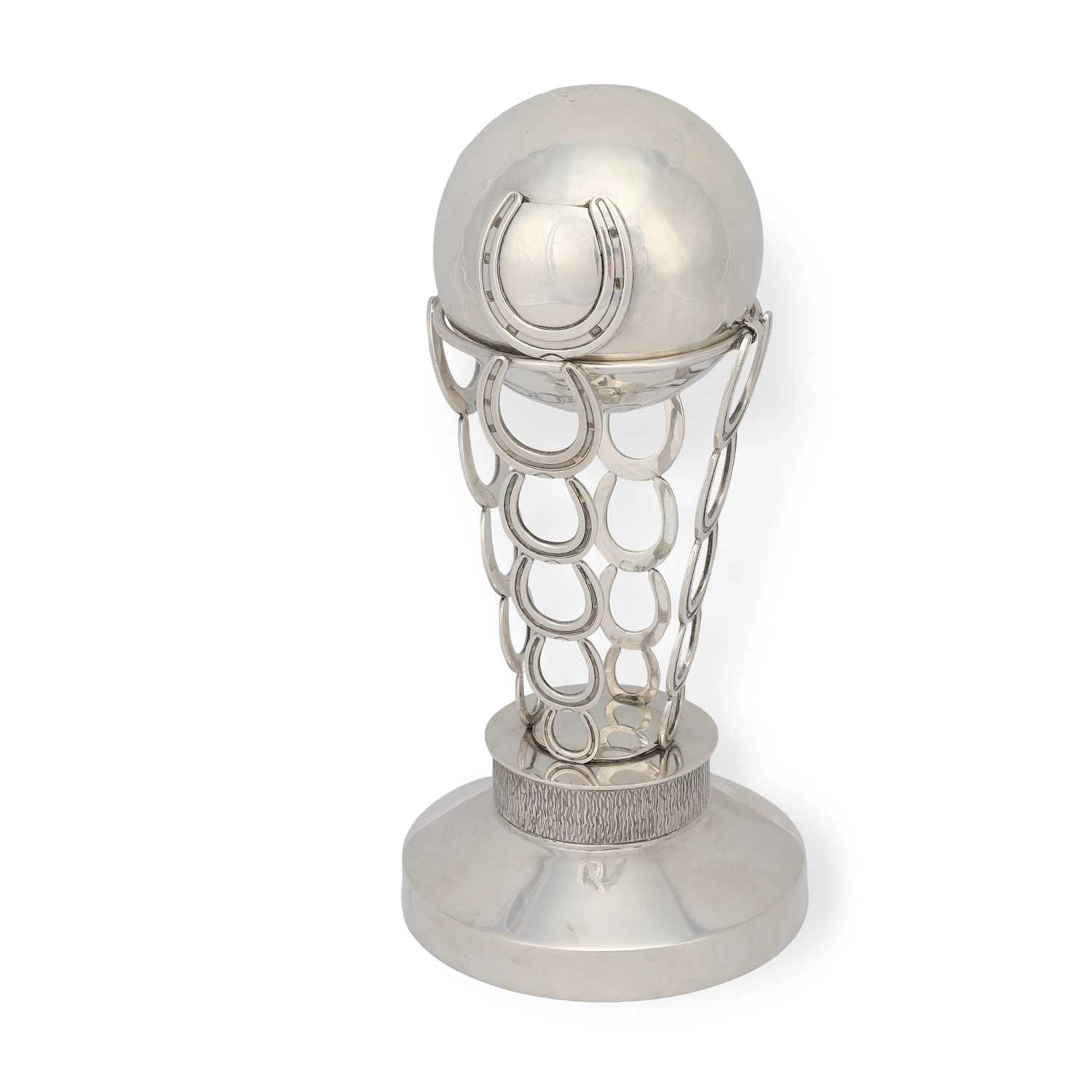 A MODERNIST SILVER POLO TROPHY