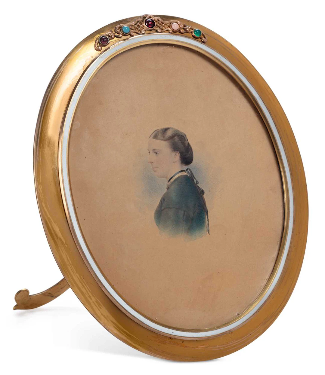 AN ASPREY GILT-BRASS EASEL FRAME LATE 19TH CENTURY