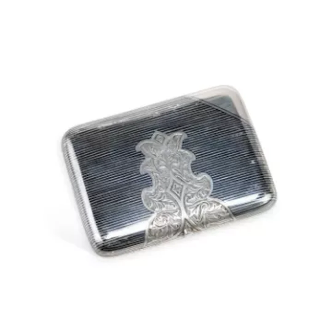 A 19TH CENTURY RUSSIAN SILVER CIGARETTE BOX