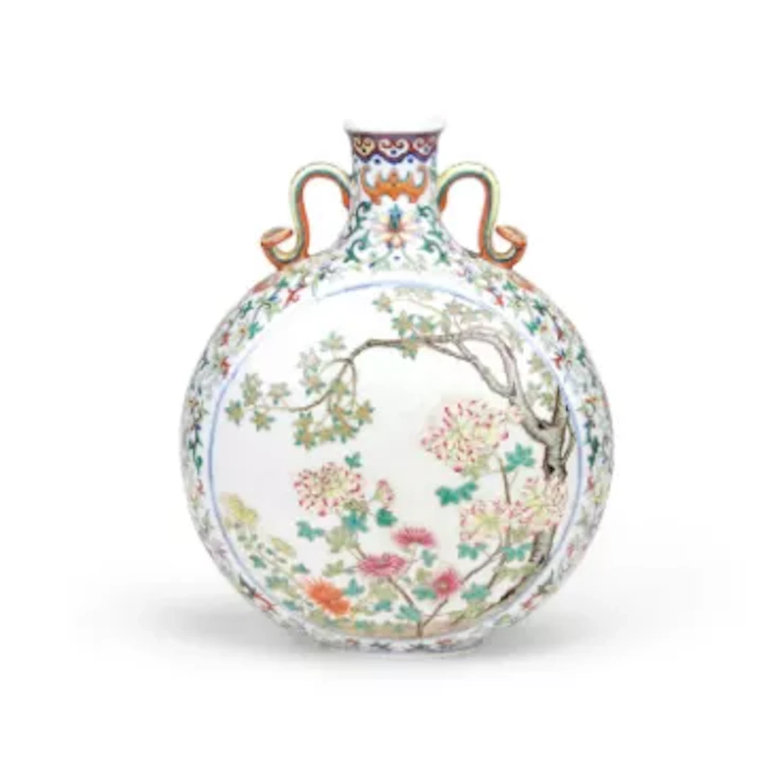 A CHINESE DOUCAI MOON FLASK