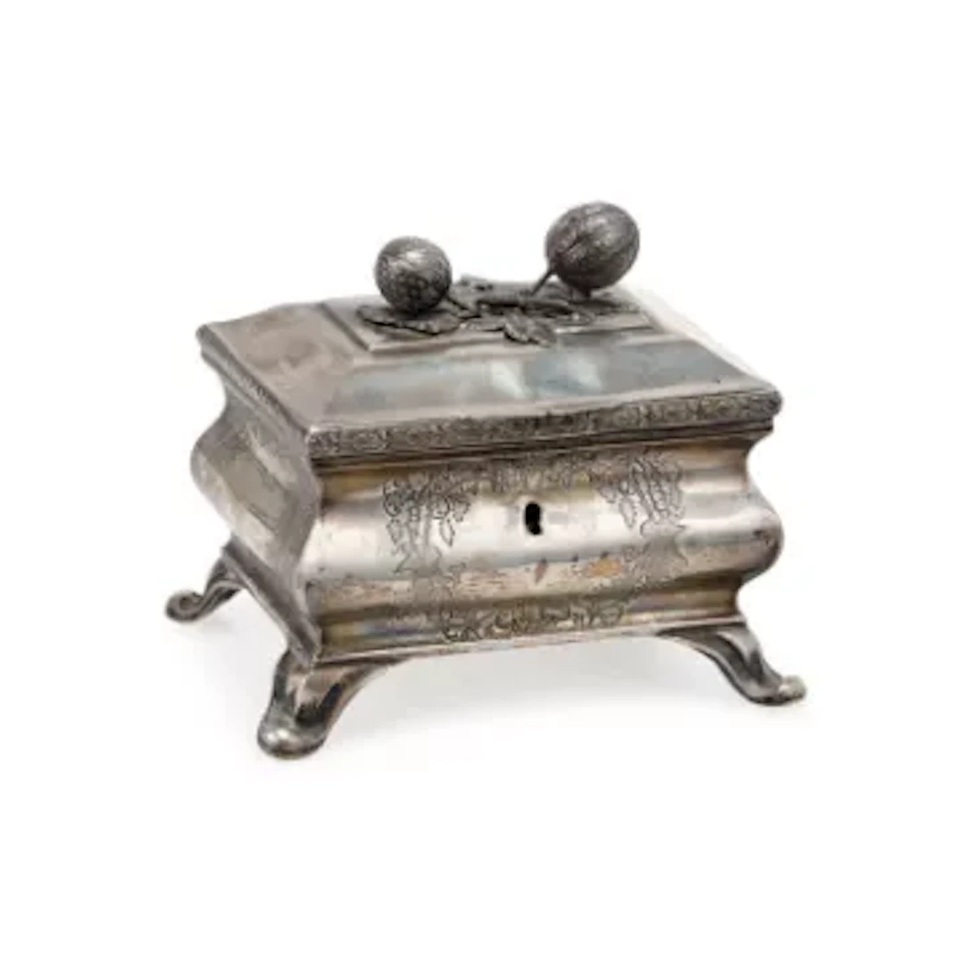 A CONTINENTAL SILVER SUGAR BOX