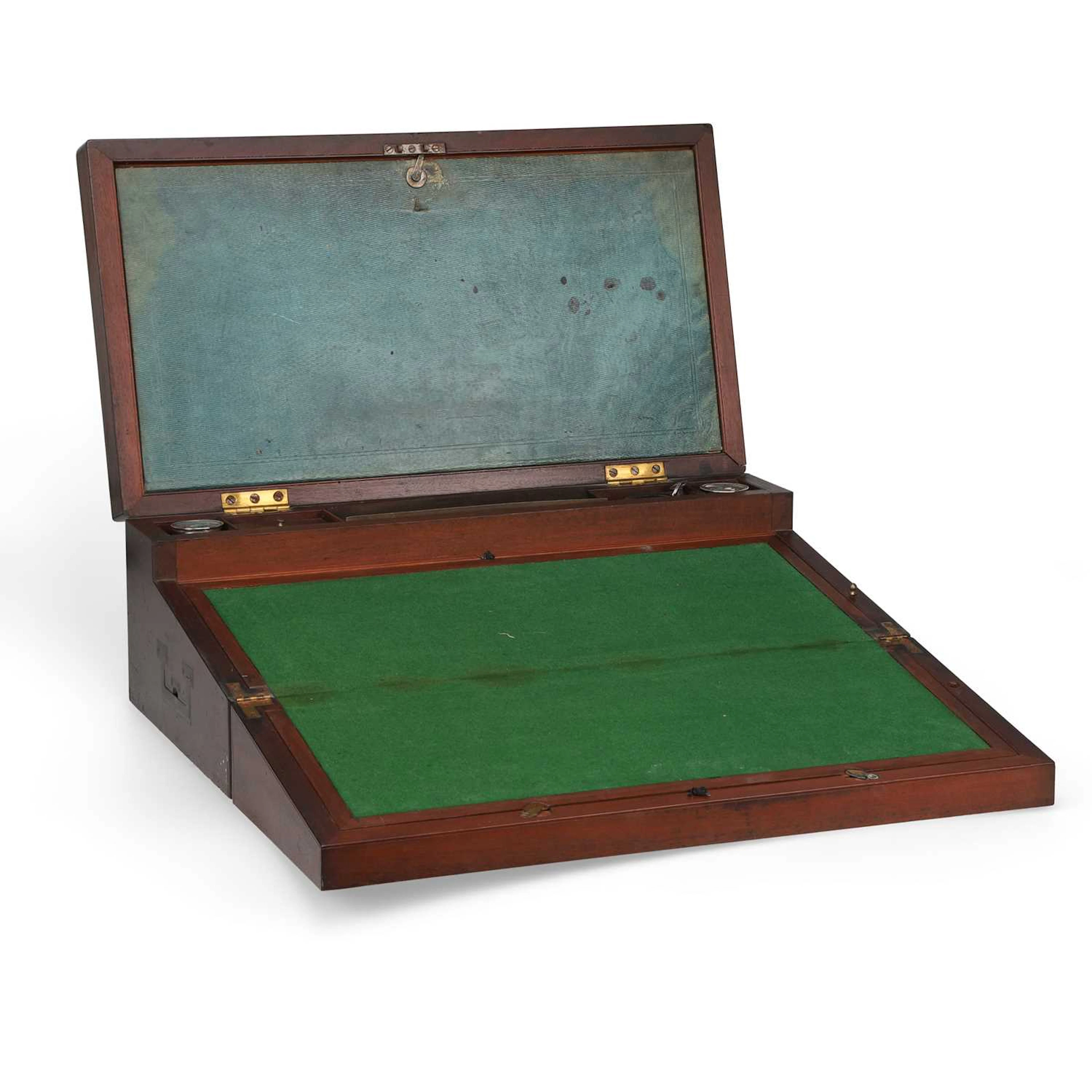 A MAHOGANY WRITING SLOPE