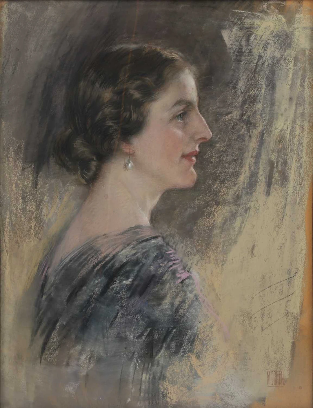 ISAAC MICHAEL COHEN (AUSTRALIAN 1884-1951) PORTRAIT OF KATHERINE NANCY