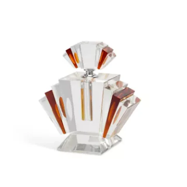 AN ART DECO STYLE GLASS SCENT BOTTLE