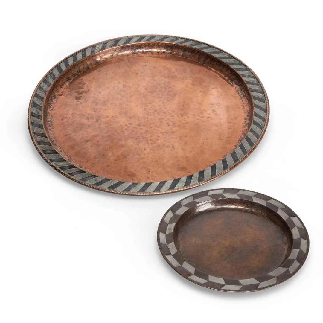 TWO HUGH WALLIS COPPER CHARGERS