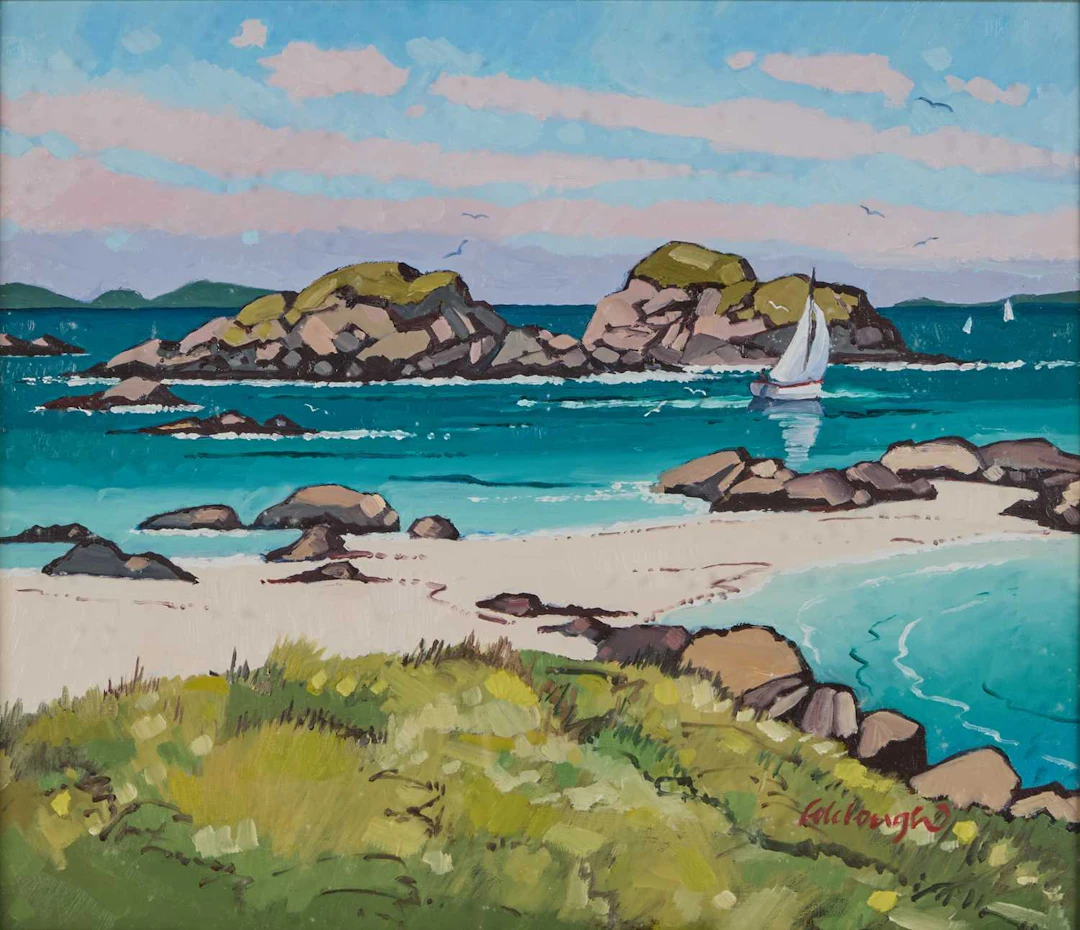 ‡ FRANK COLCLOUGH (1941-2023) SAILING OFF FINDEN, ISLE OF MULL