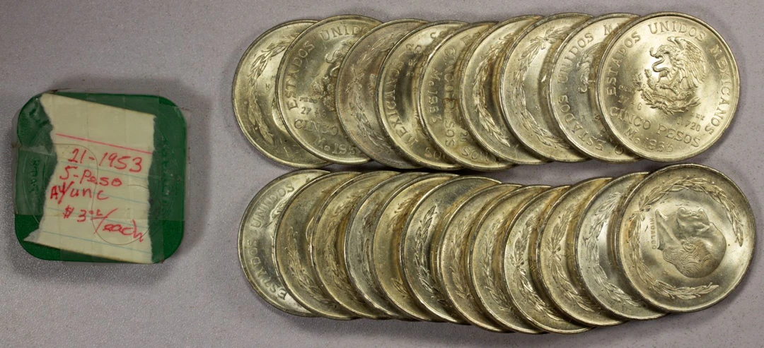 MEXICO: LOT of 21 silver coins